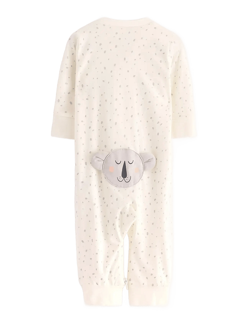 Lindex - Pyjamas dots w BF - natdragter - light dusty white - 0