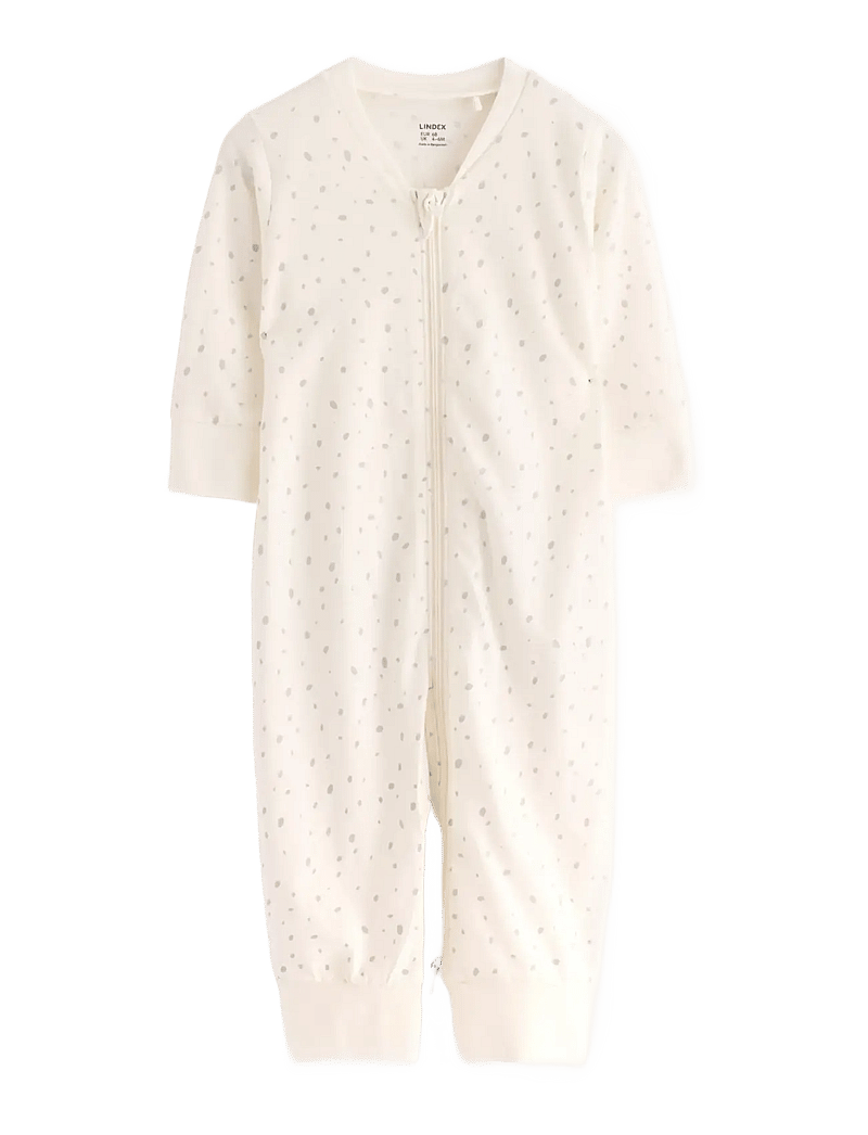 Lindex - Pyjamas dots w BF - natdragter - light dusty white - 1