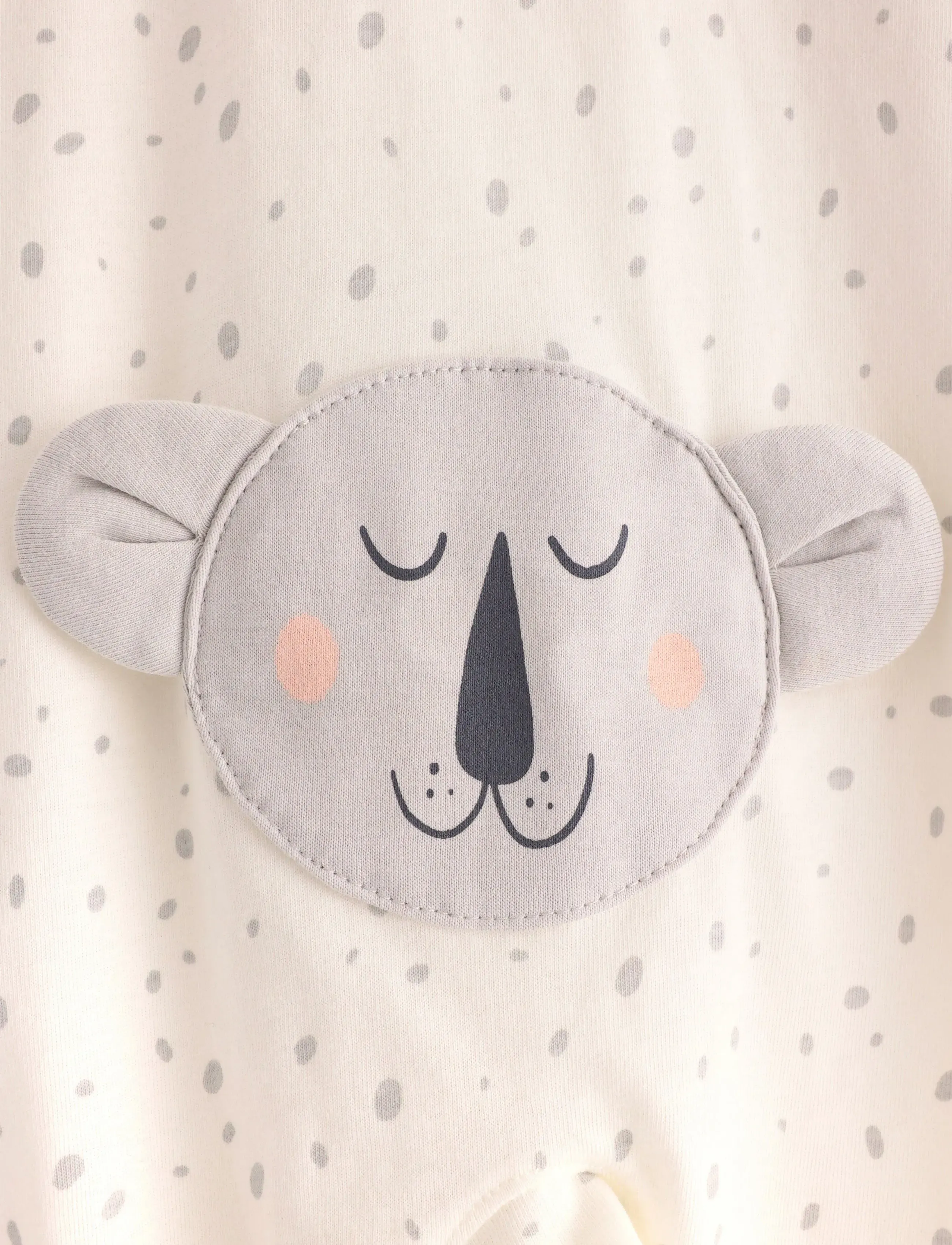 Lindex - Pyjamas dots w BF - light dusty white - 2