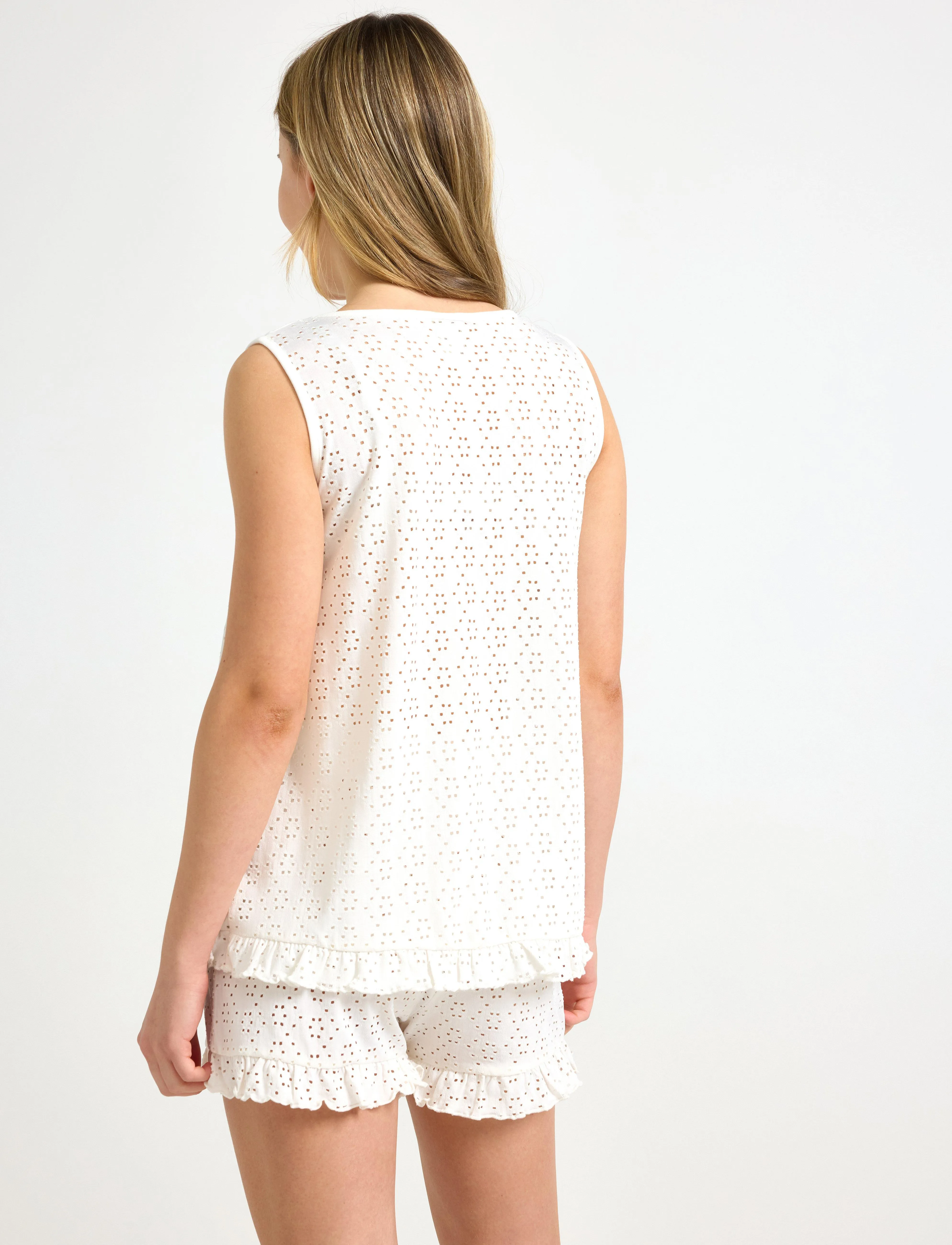 Lindex - Pyjamas set sleeveless and fri - off white - 5