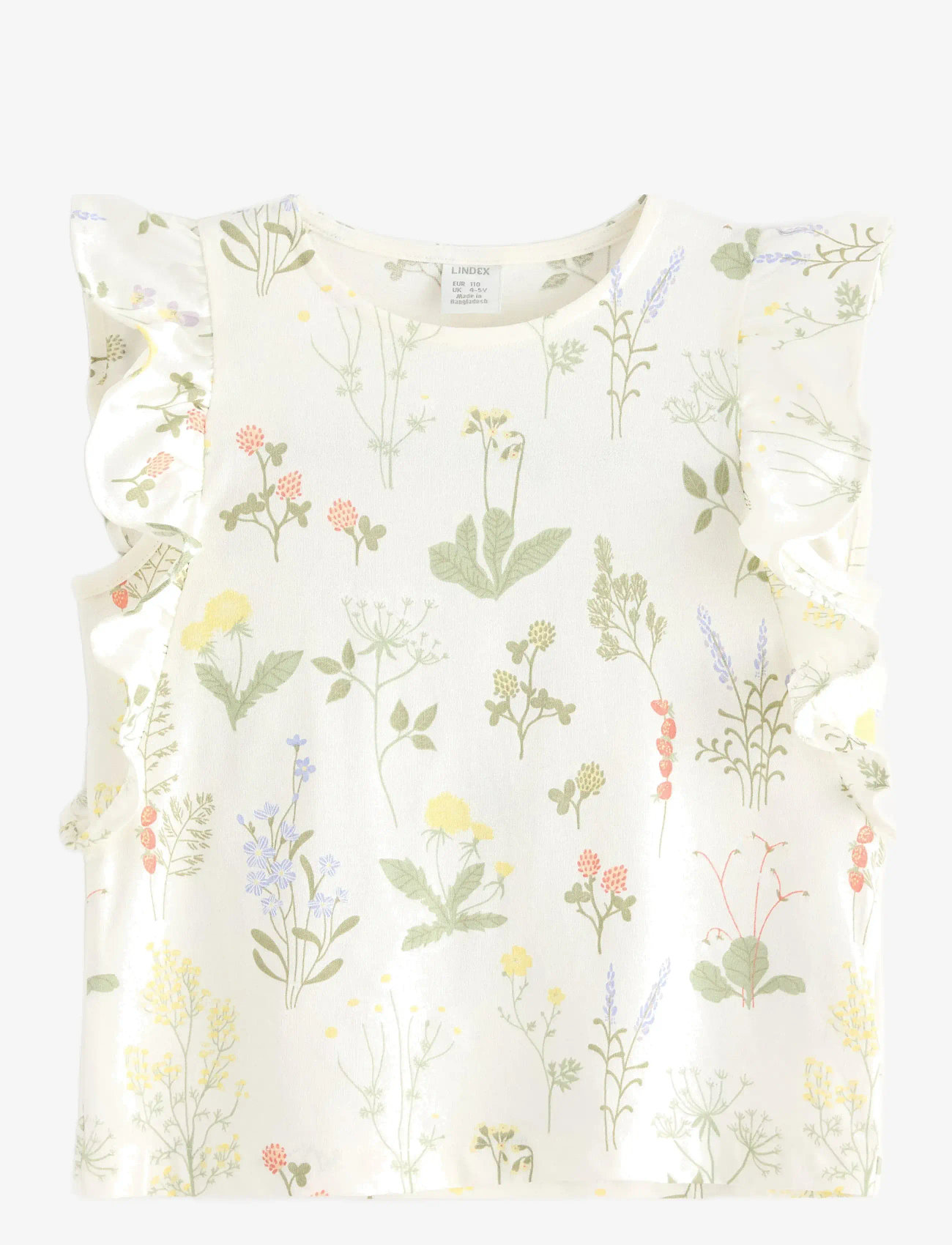 Lindex - Top SS Flounces AOP - tanktops - light dusty white - 1