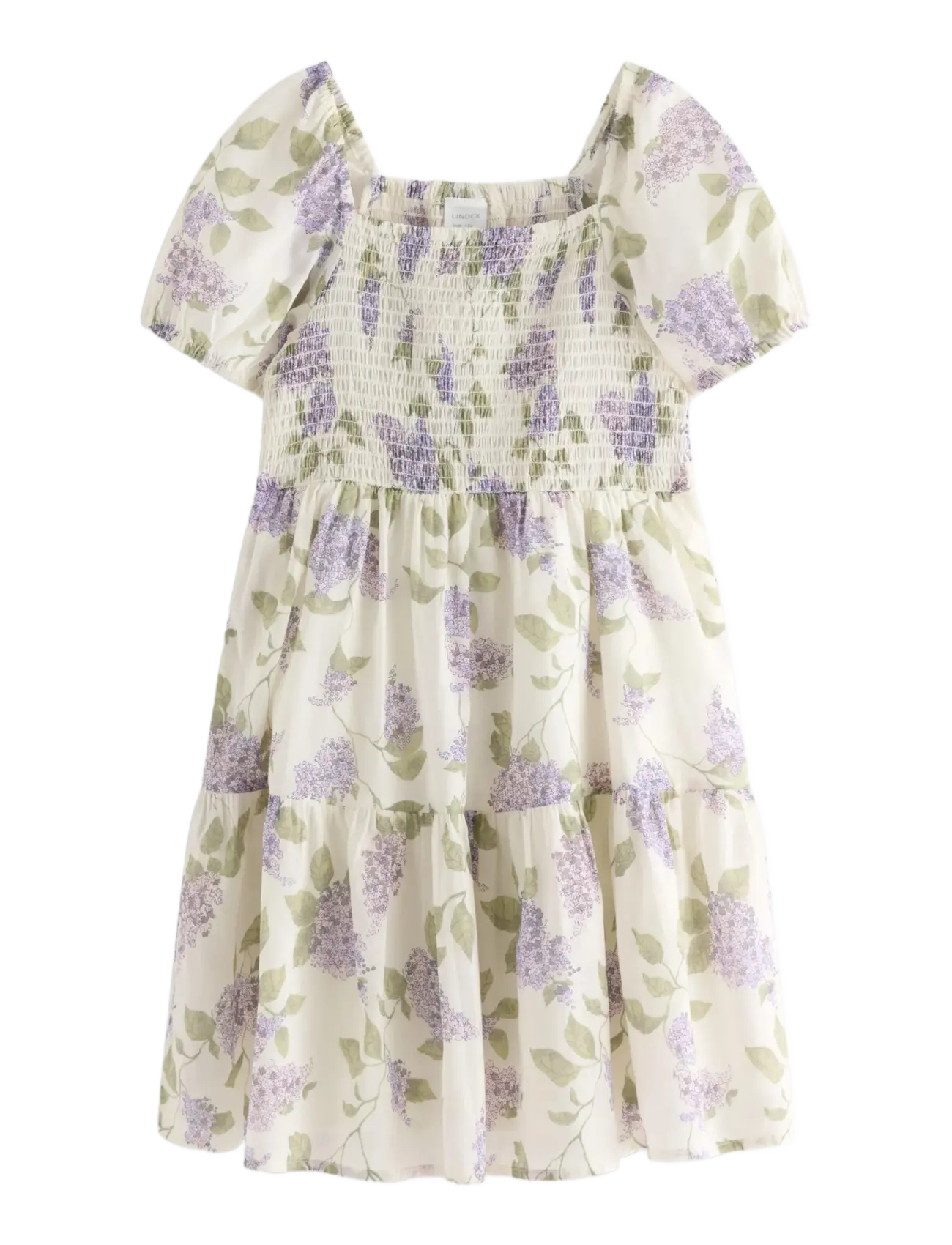 Lindex Dress with smock - Back to school - WHITE / white