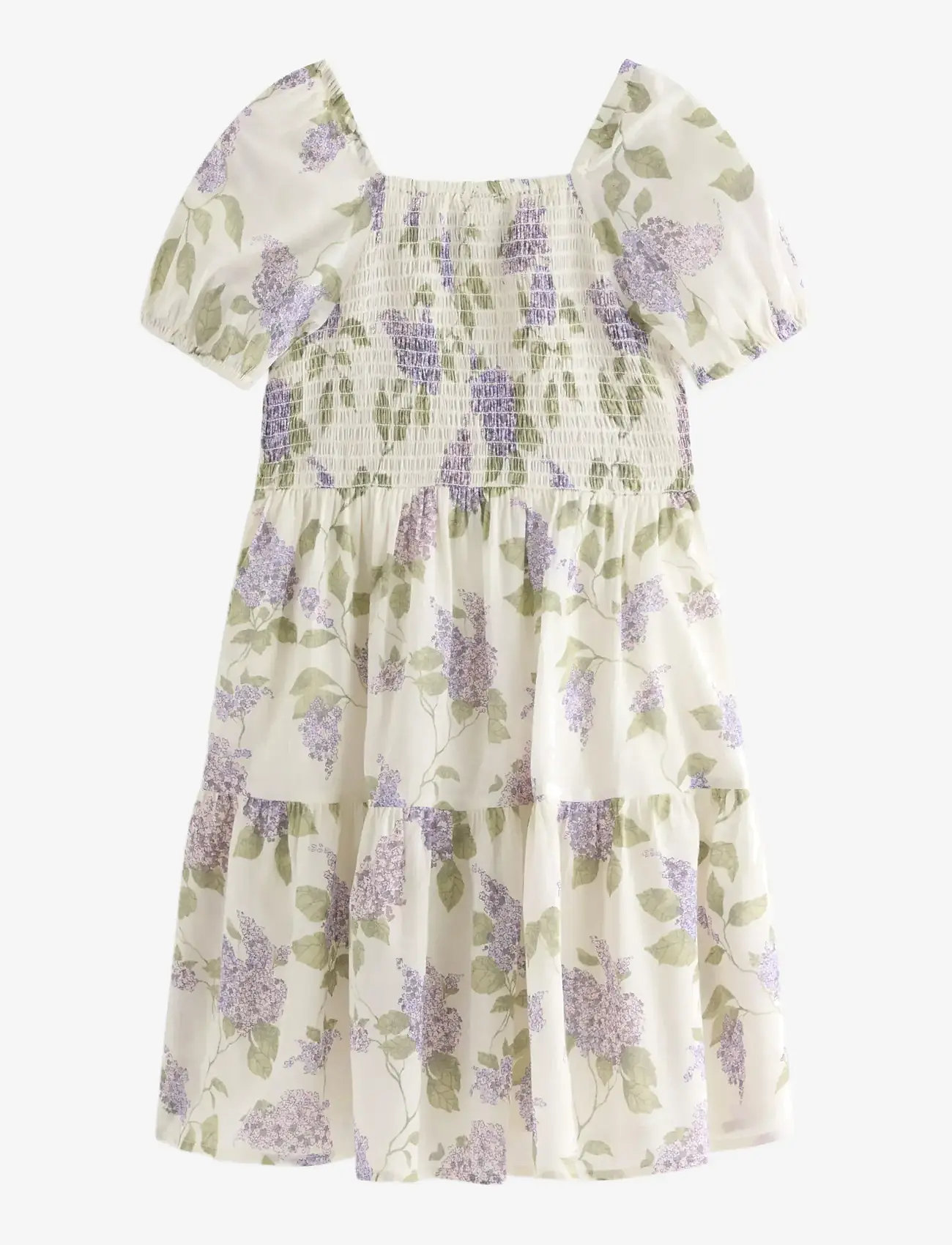 Lindex - Dress with smock - kortærmede hverdagskjoler - white - 2