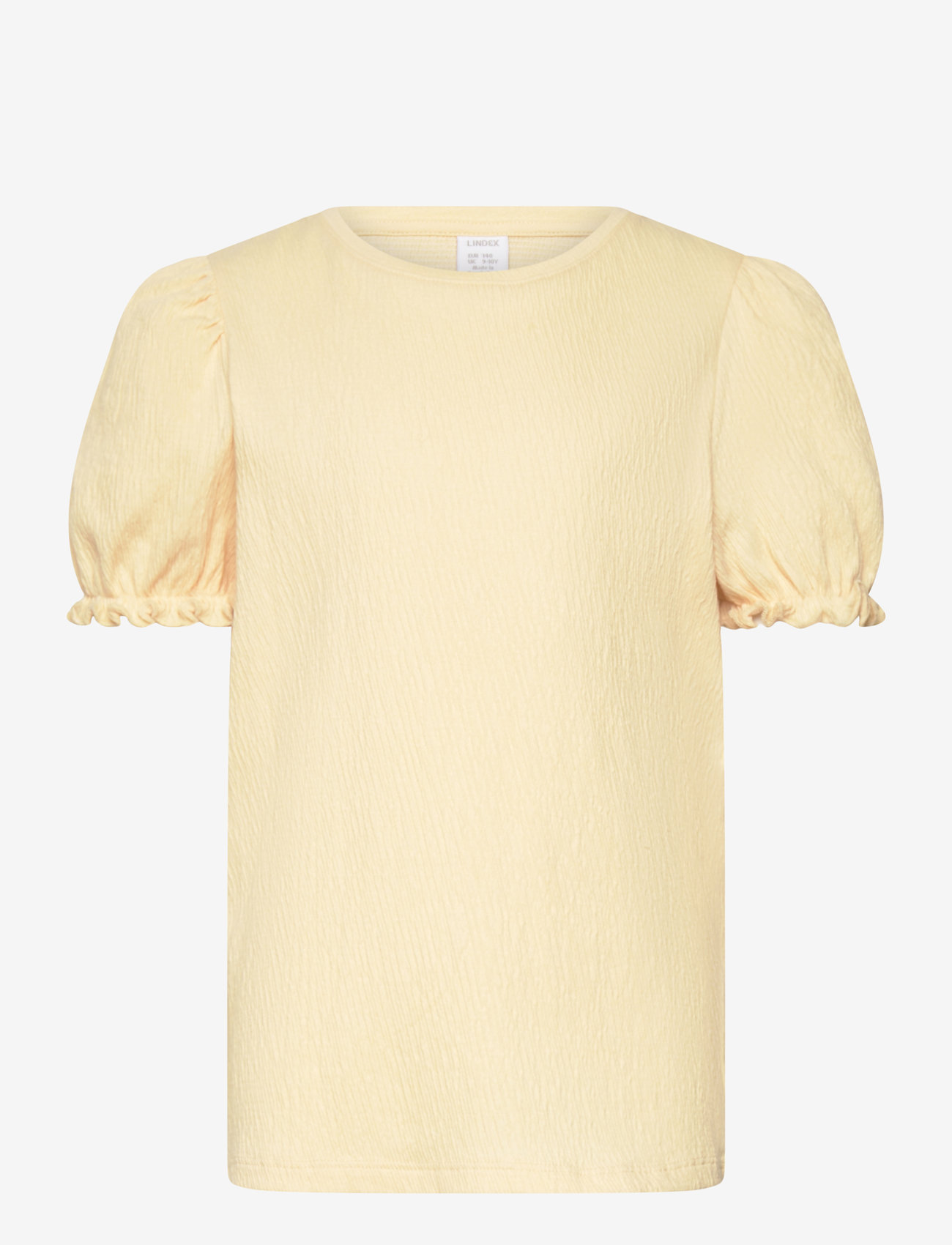 Lindex - Top SS puff sleeve - light dusty yellow - 0