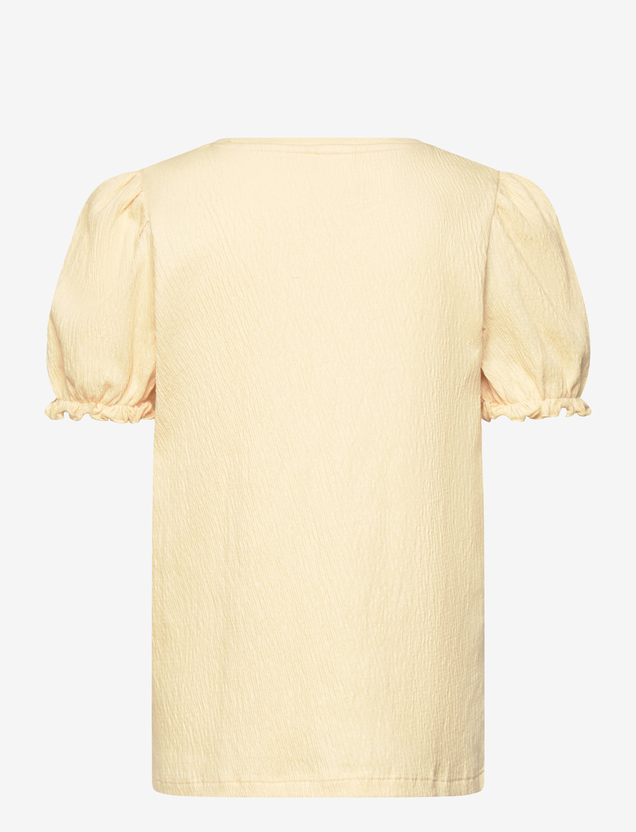 Lindex - Top SS puff sleeve - light dusty yellow - 1