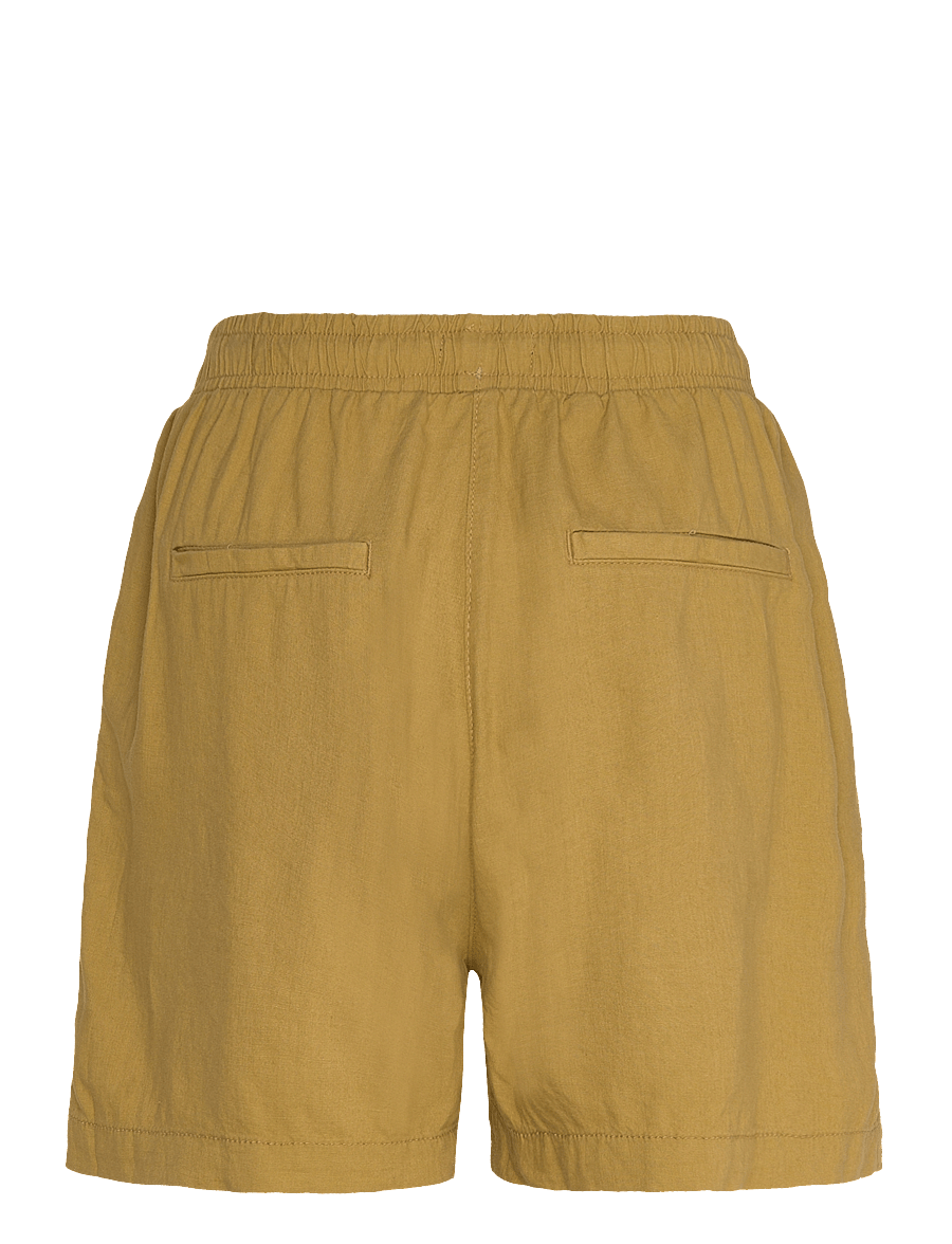 Lindex - Shorts Gillian - hørshorts - dark dusty yellow - 2