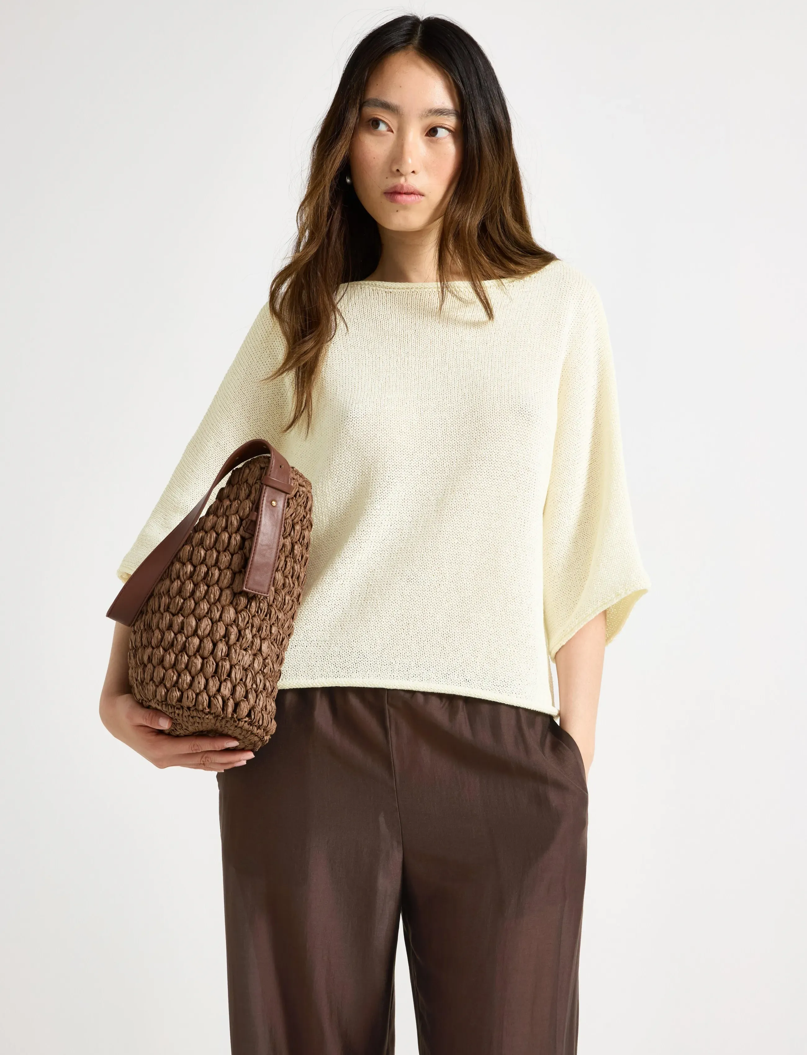 Lindex Knitted Jumper, XXL, Knitwear, Creme - Jumpers, Frauen