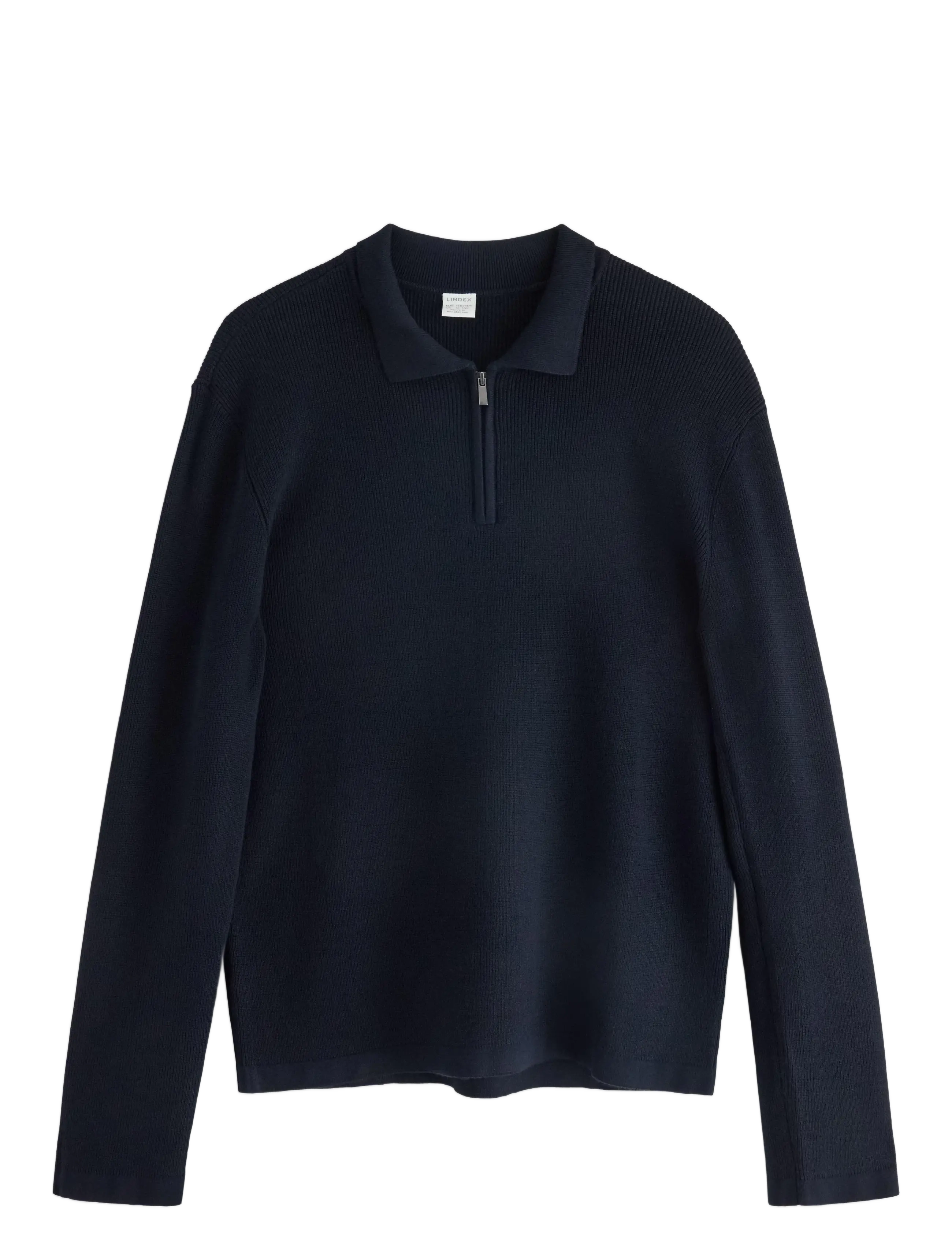LINDEX Pullover Rib Knit Collar Navy - 170 - Kinder
