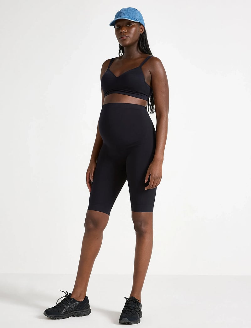 Lindex - MOM biker shorts - cykelshorts - black - 0