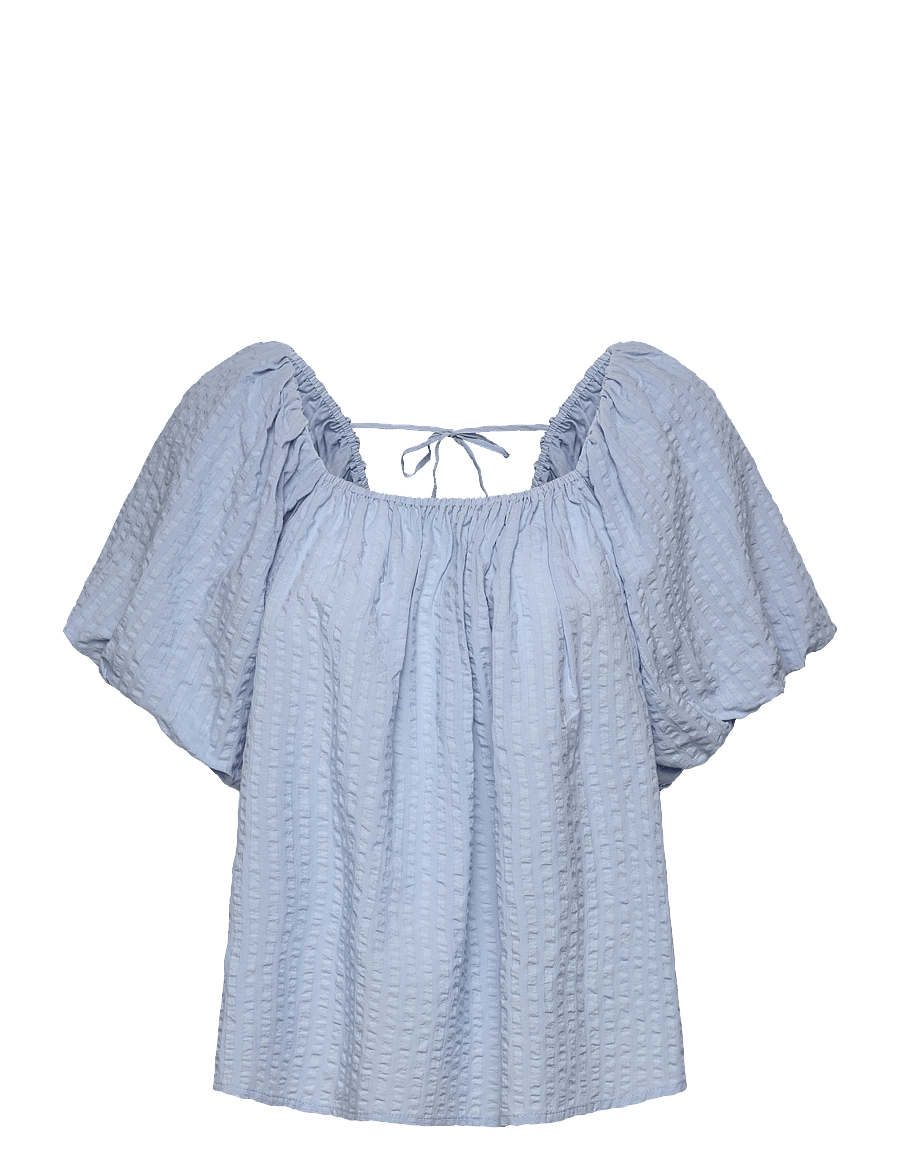Lindex - Blouse Lovisa - short-sleeved blouses - light blue - 1