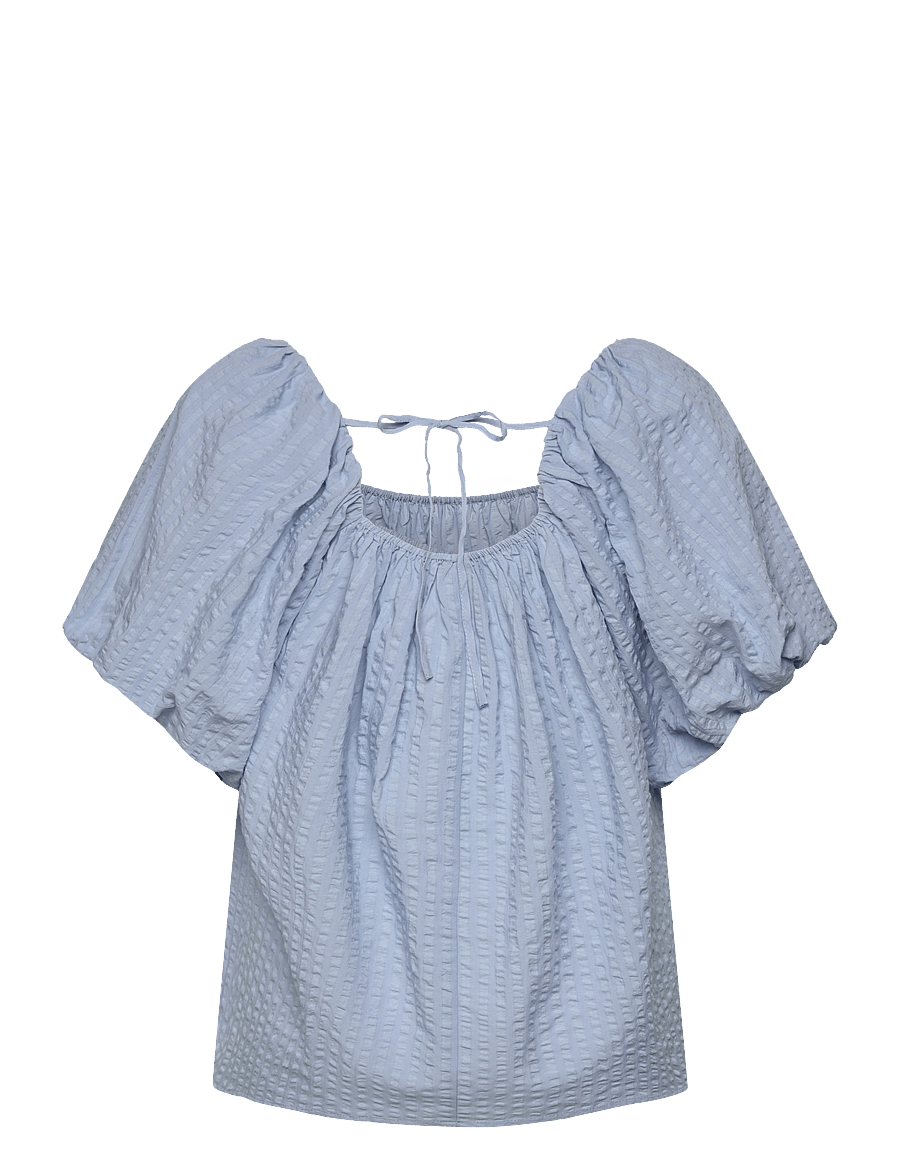 Lindex - Blouse Lovisa - short-sleeved blouses - light blue - 2
