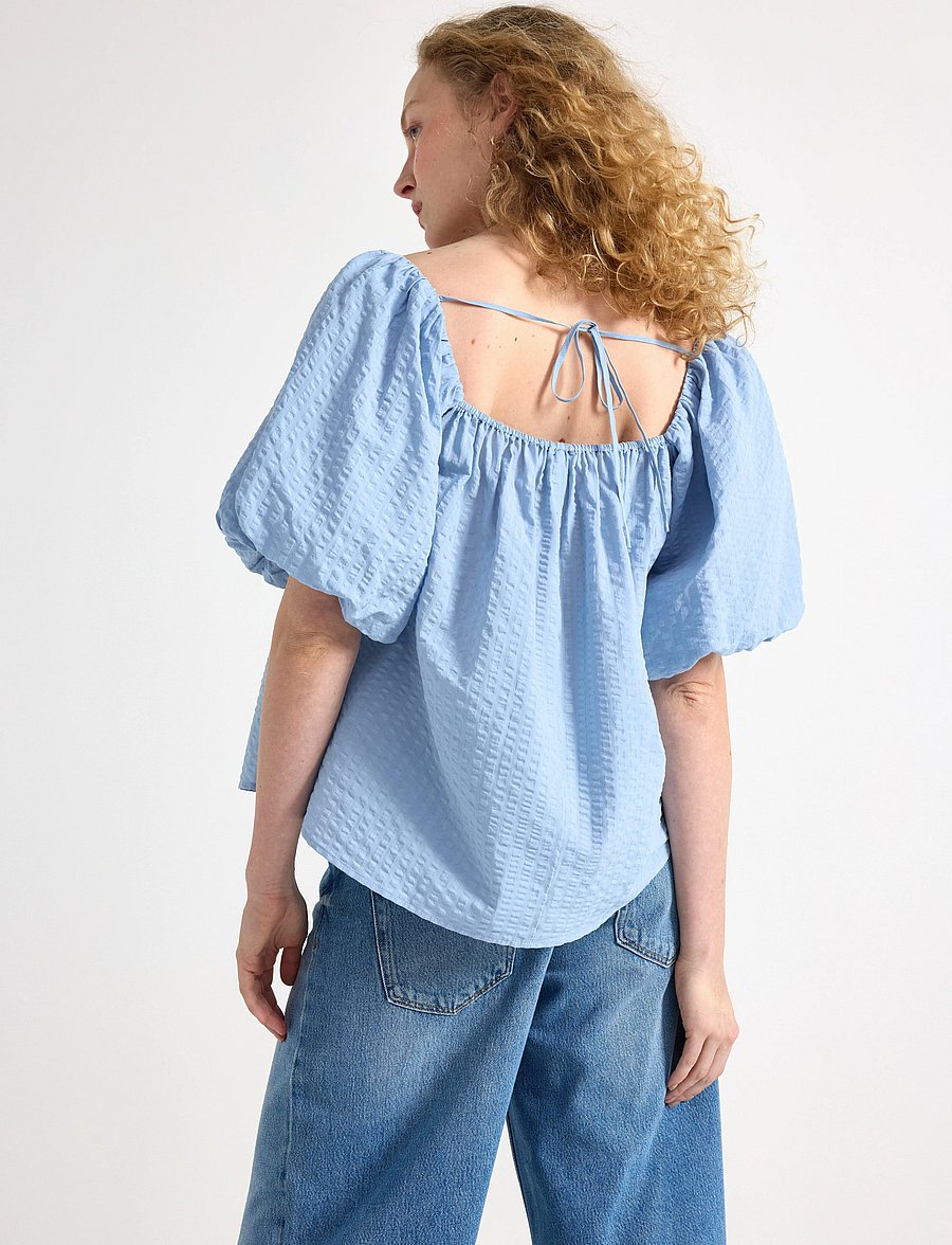 Lindex - Blouse Lovisa - short-sleeved blouses - light blue - 3