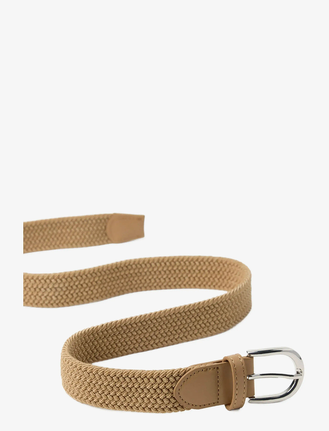 Lindex - Elastic belt - bælter - light dusty beige - 1