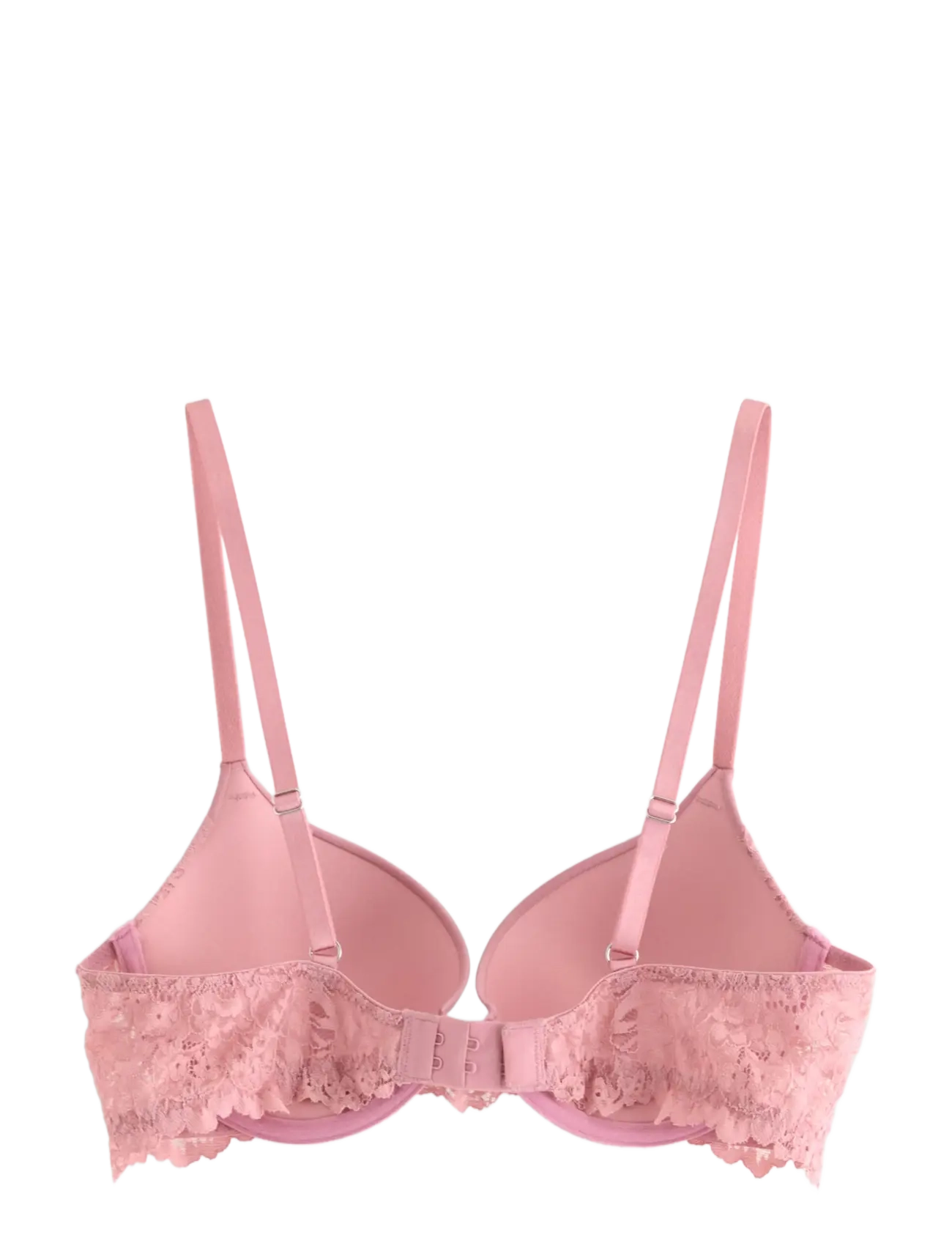 Lindex - Malva push-up bra with lace - dark dusty pink - 2