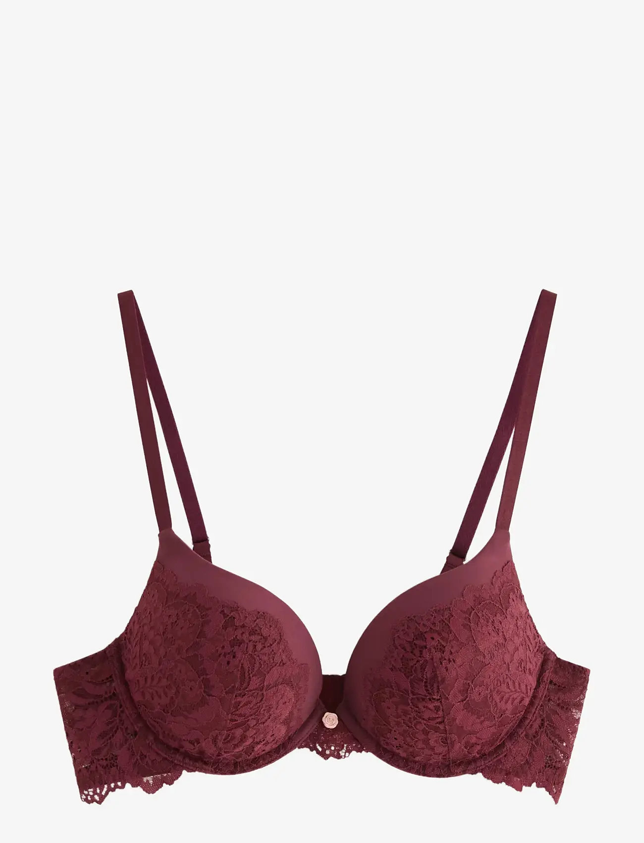 Lindex - Bra Push Malva Lydia - lowest prices - dark dusty red - 0