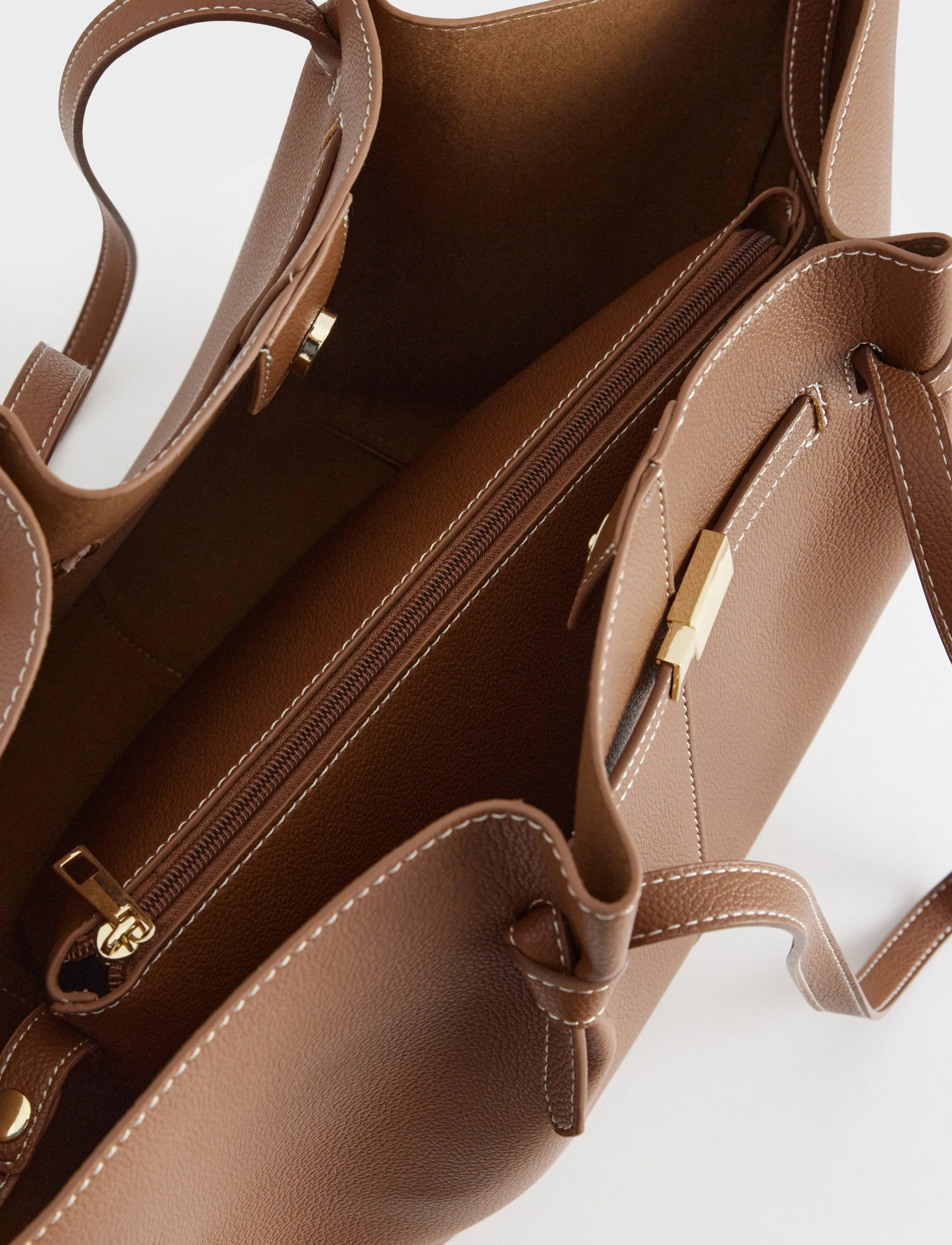 Lindex - Bag Tote Elsie - accessoires - cognac - 5