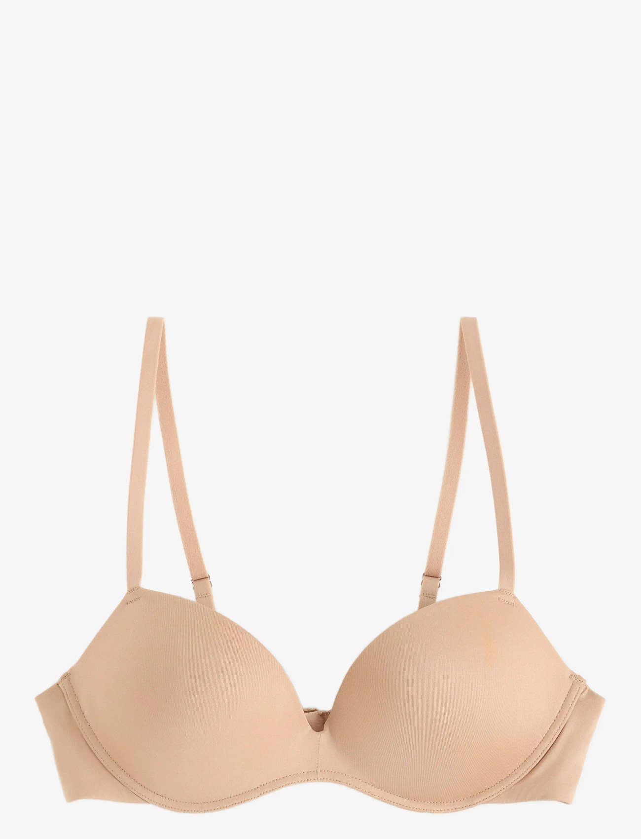 Lindex - Bra Wirefree Push Shiny Micro - die niedrigsten preise - beige - 0