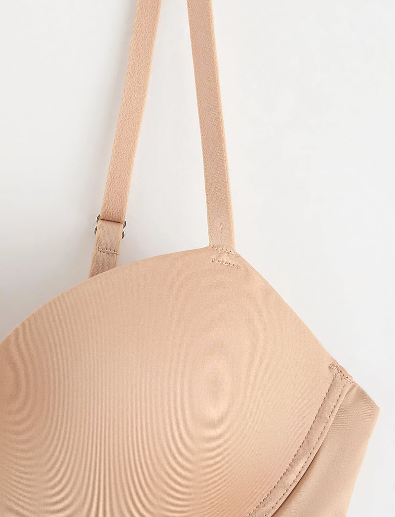 Lindex - Bra Wirefree Push Shiny Micro - die niedrigsten preise - beige - 5