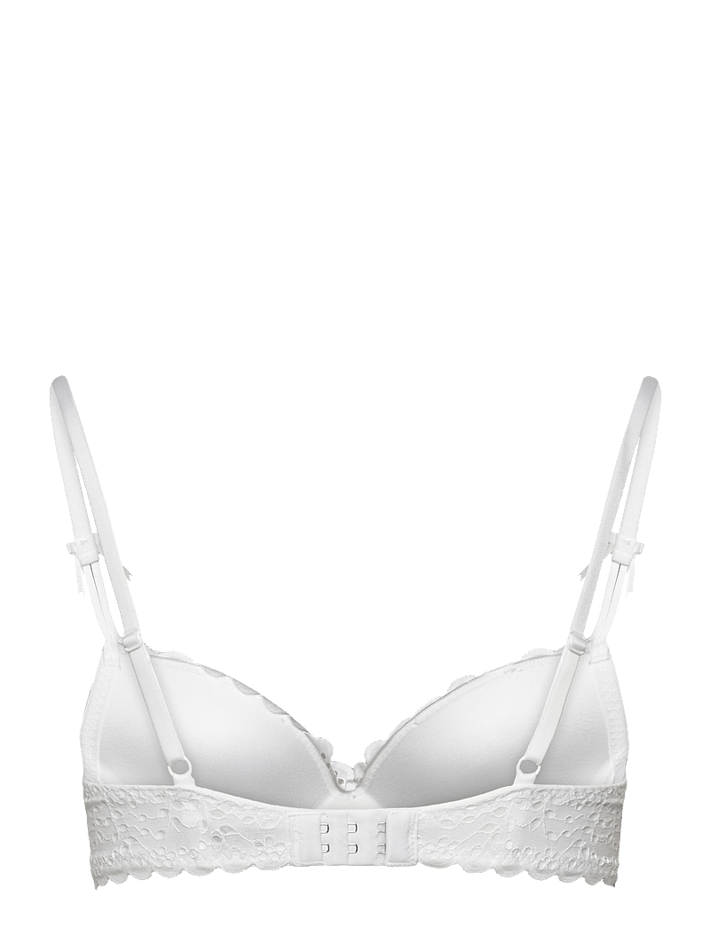 Lindex - Bra Wirefree Push broderie ang - bügellose bhs - white - 1