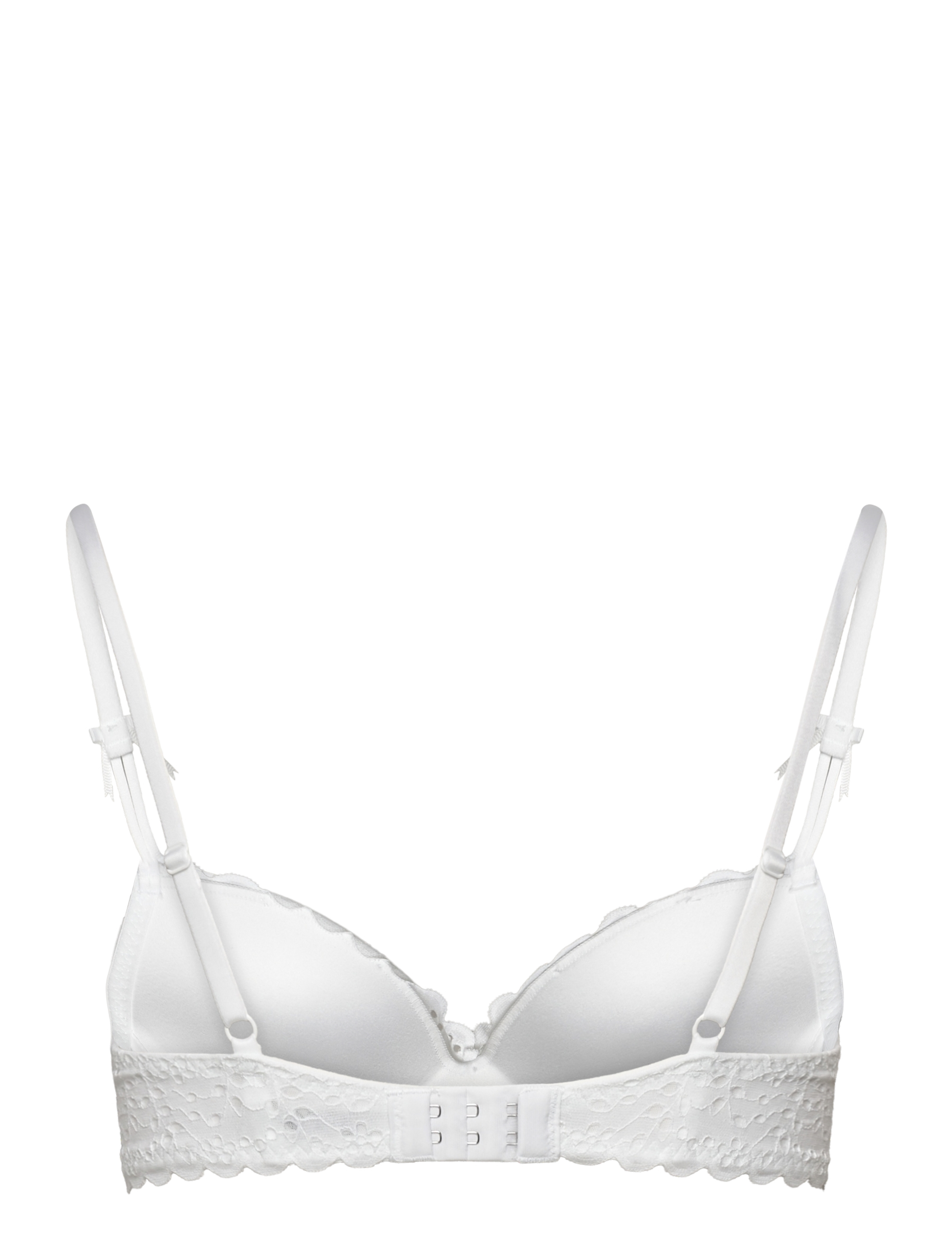 Lindex - Bra Wirefree Push broderie ang - white - 1