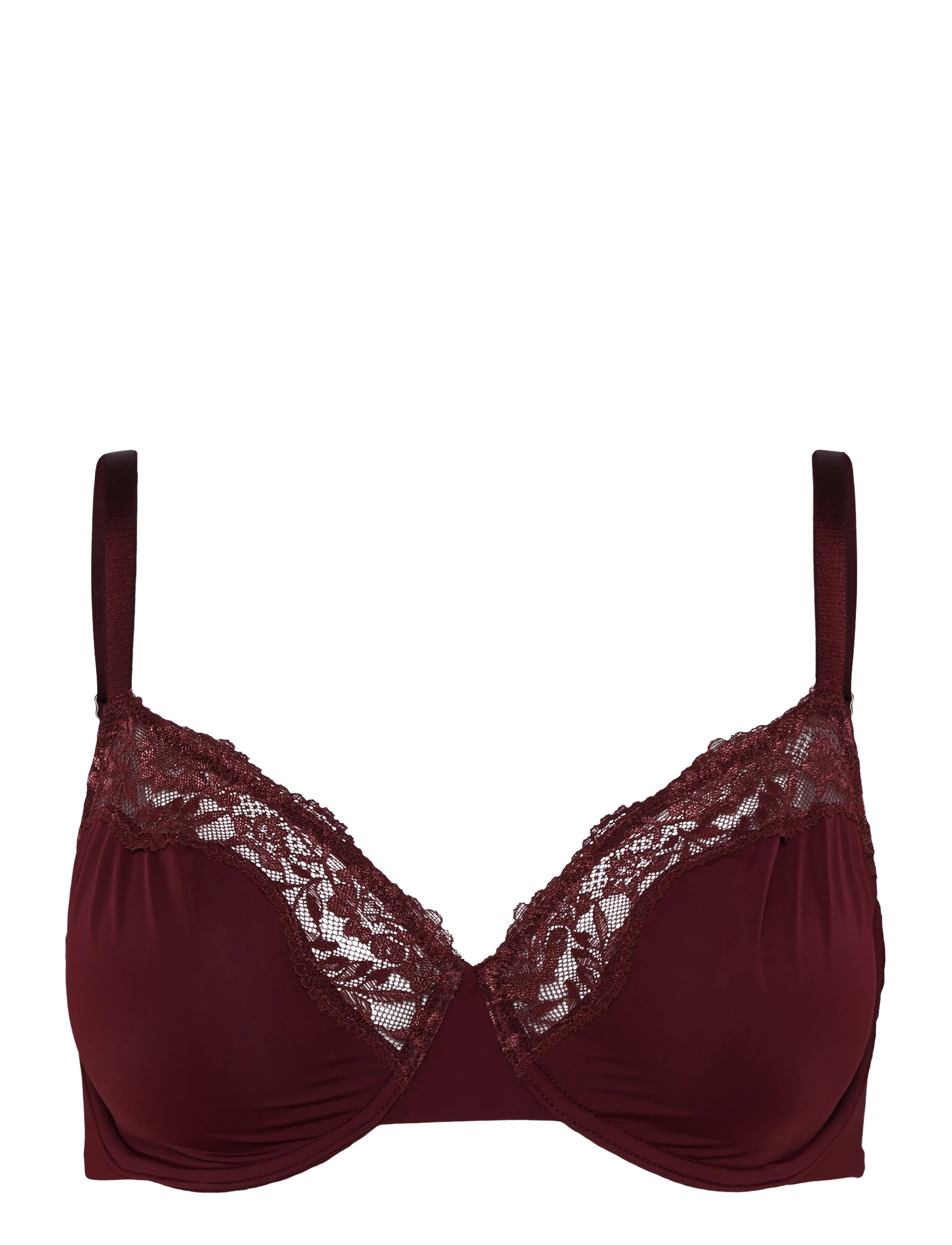 Lindex Unpadded wire bra - Lindex - DARK DUSTY RED / burgundy