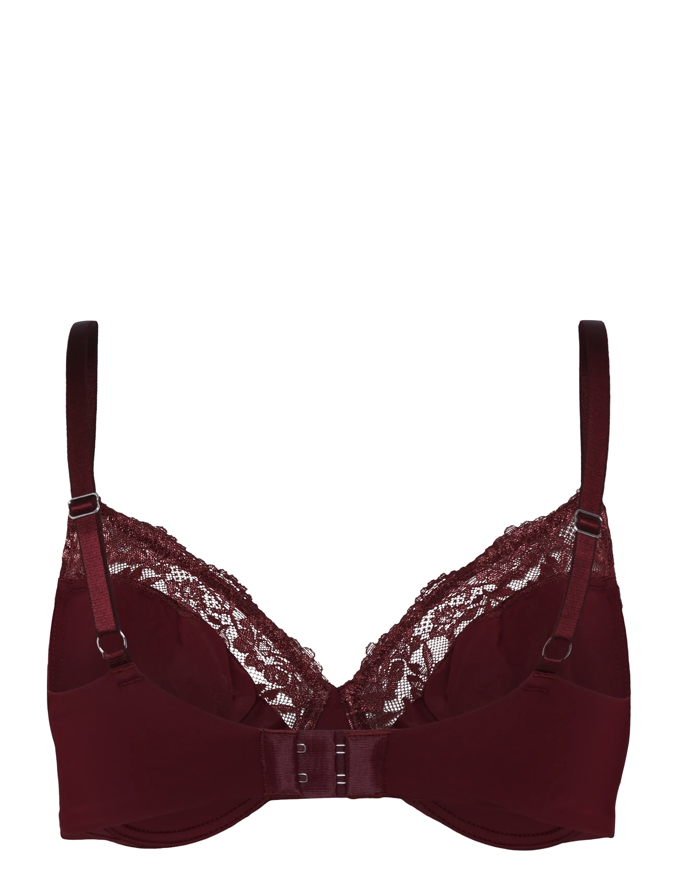 Lindex - Unpadded wire bra - dark dusty red - 1