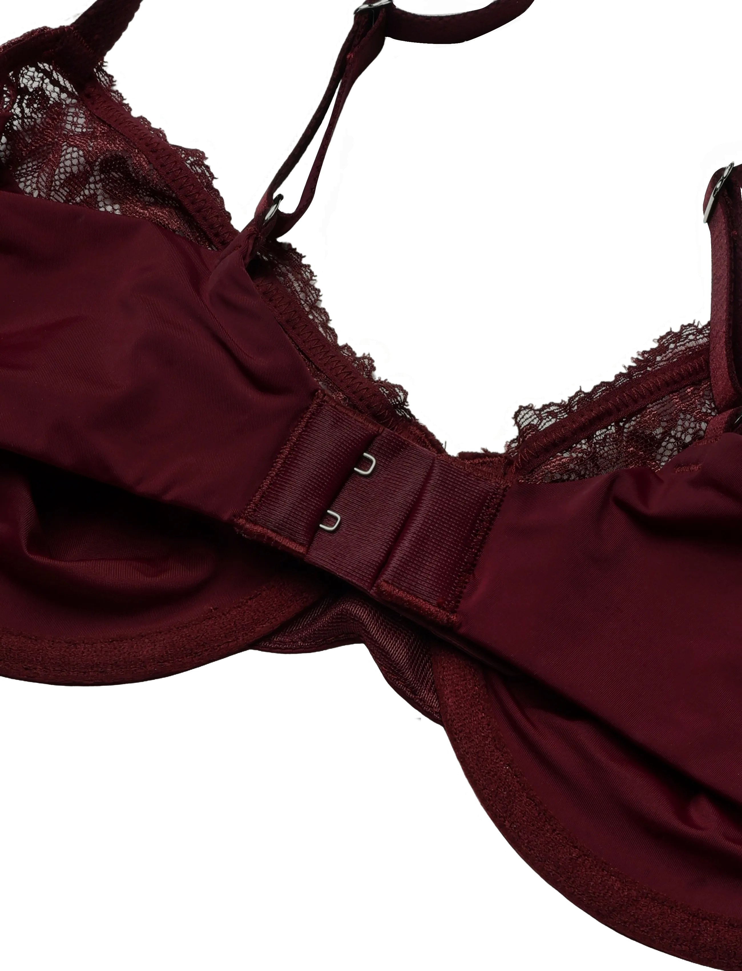 Lindex - Unpadded wire bra - dark dusty red - 3