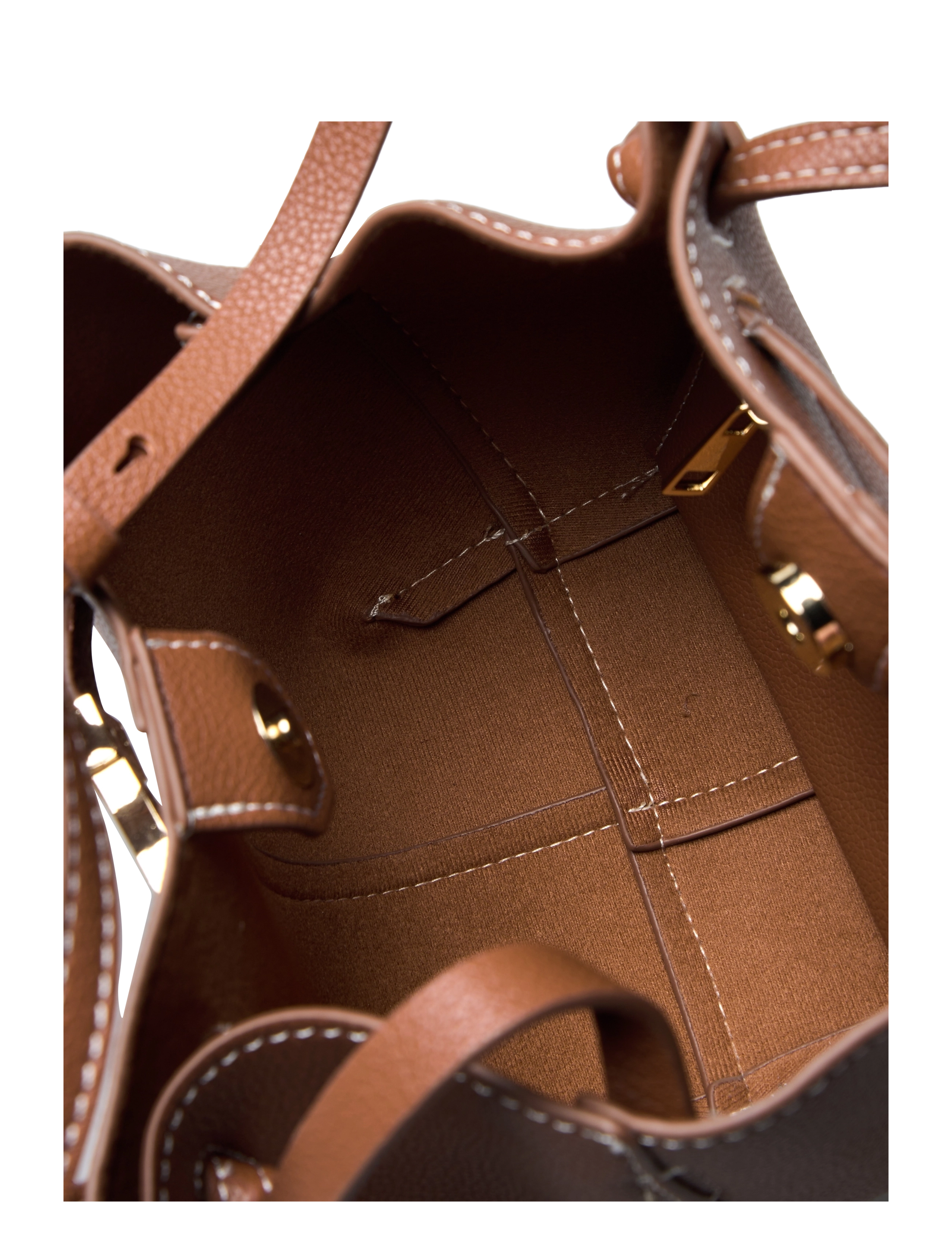 Lindex - Bag mini Tote Elsie - cognac - 4