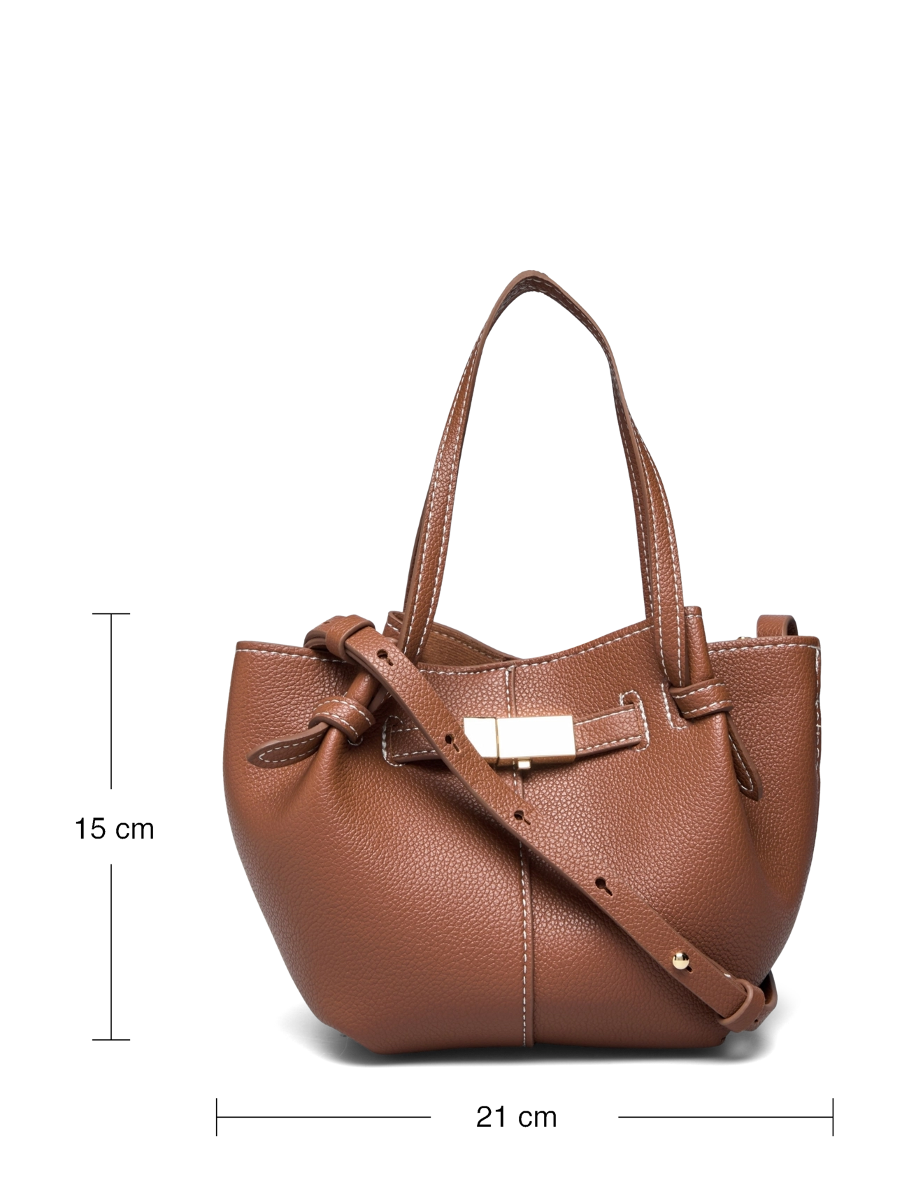 Lindex - Bag mini Tote Elsie - cognac - 5