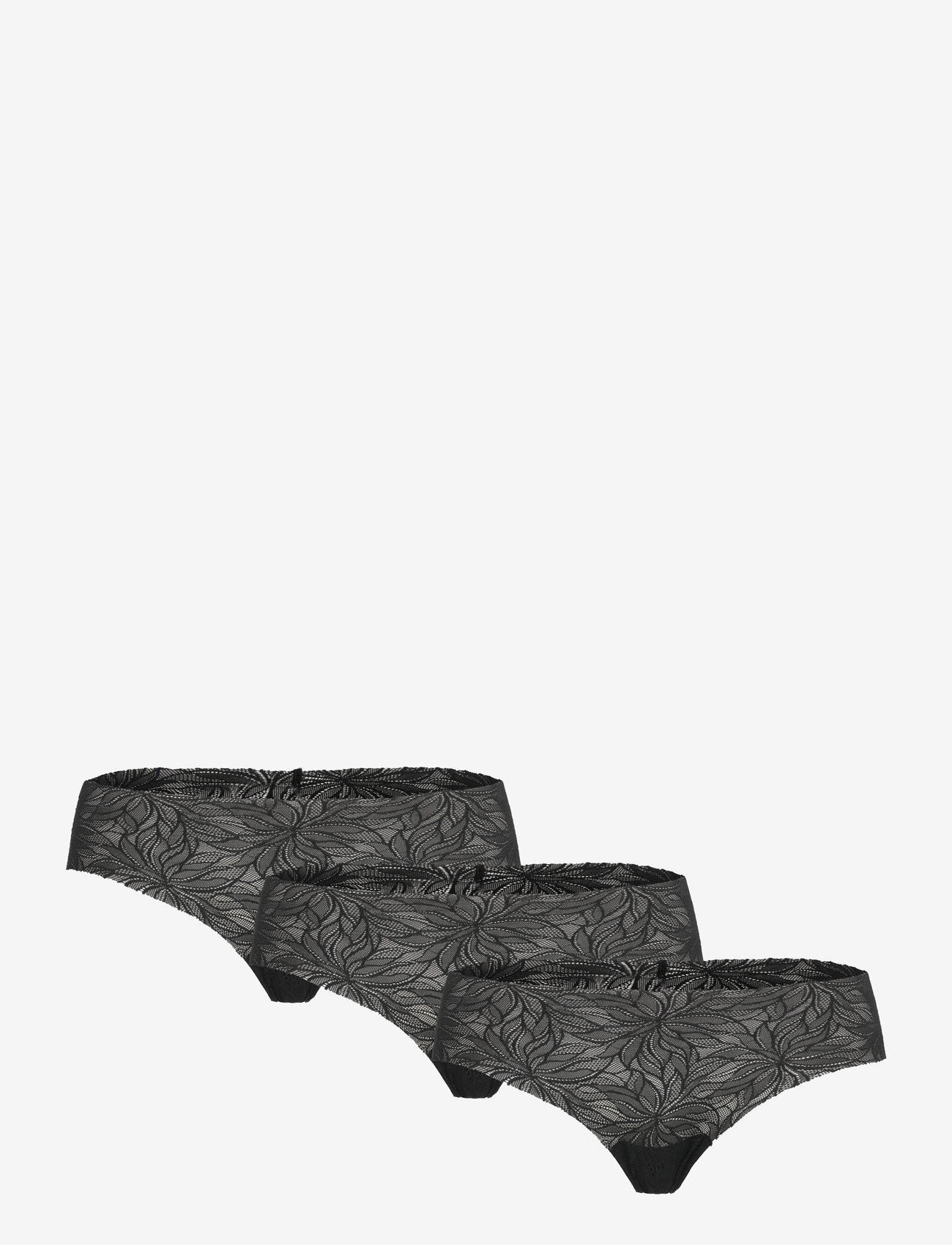 Lindex - brief brazilian freecut lace 3 - black - 1