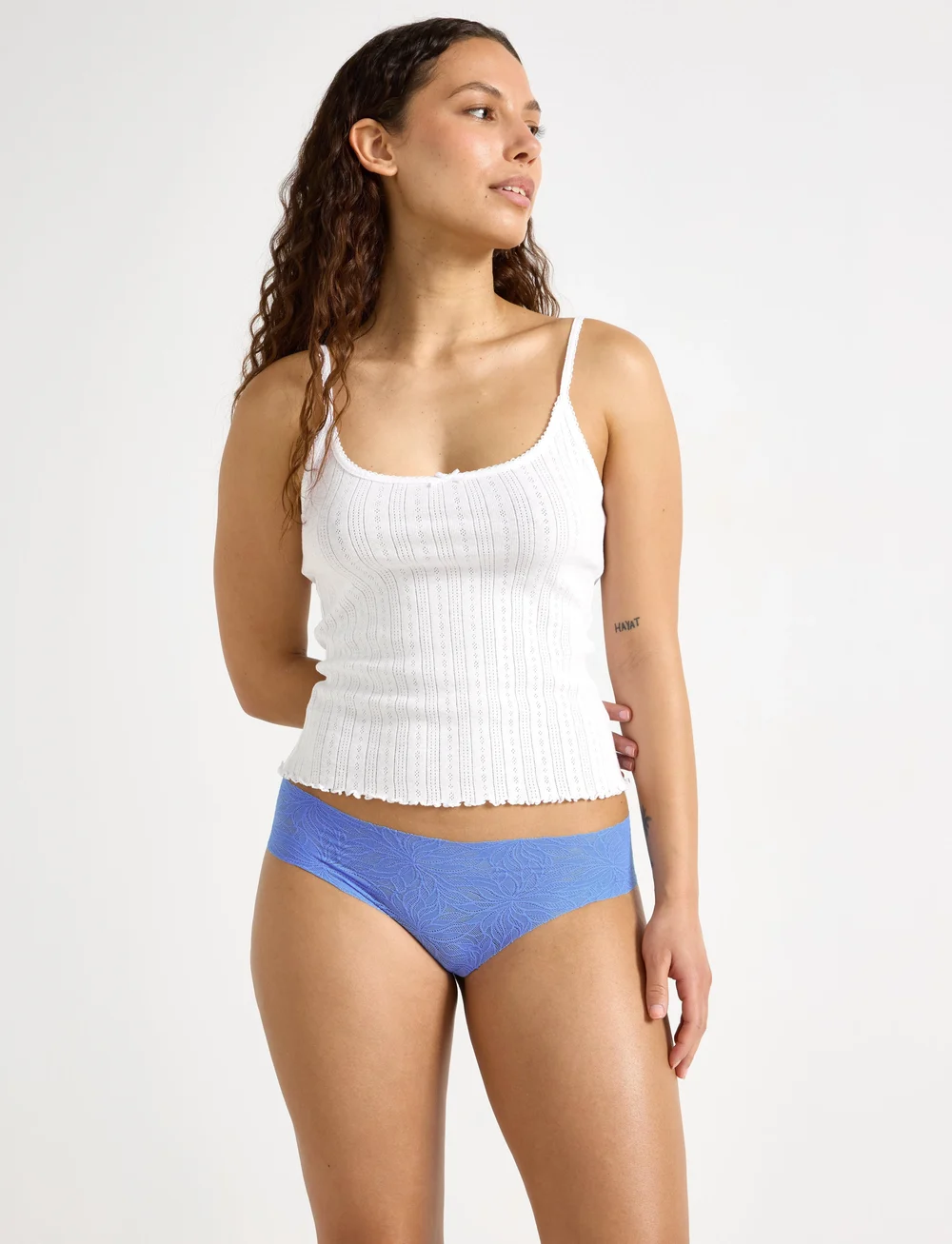 Lindex - brief brazilian freecut lace 3 - brazilian trosor - light yellow - 0