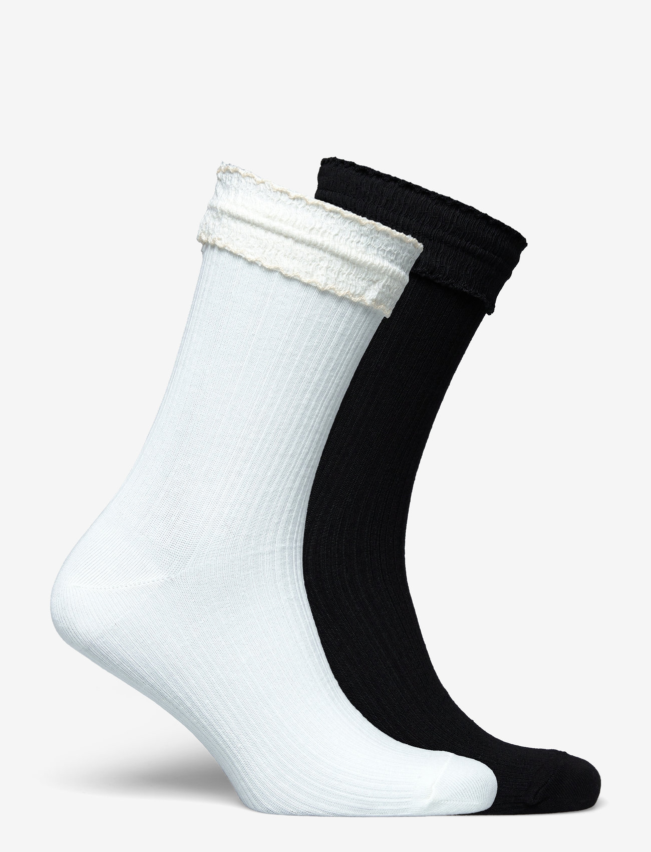 Lindex - Sock 2 p flounce cuff - light white - 1