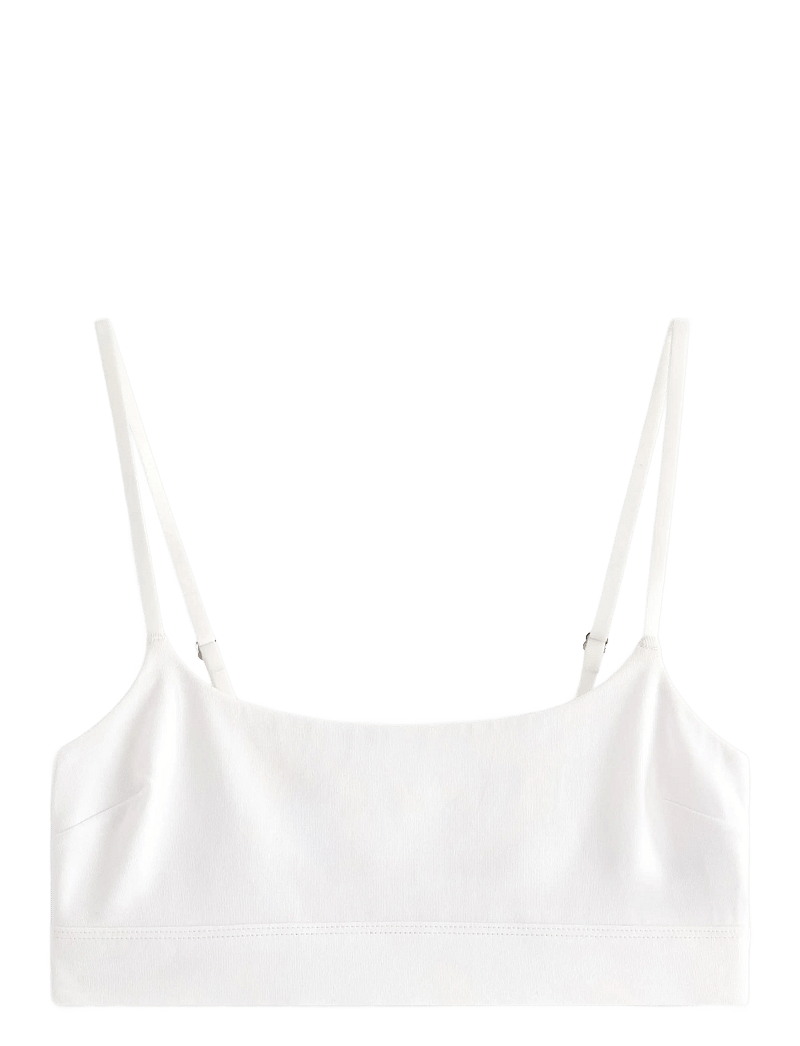 Lindex - Bra Soft top Carin cotton - tugikaarteta rinnahoidjad - white - 0