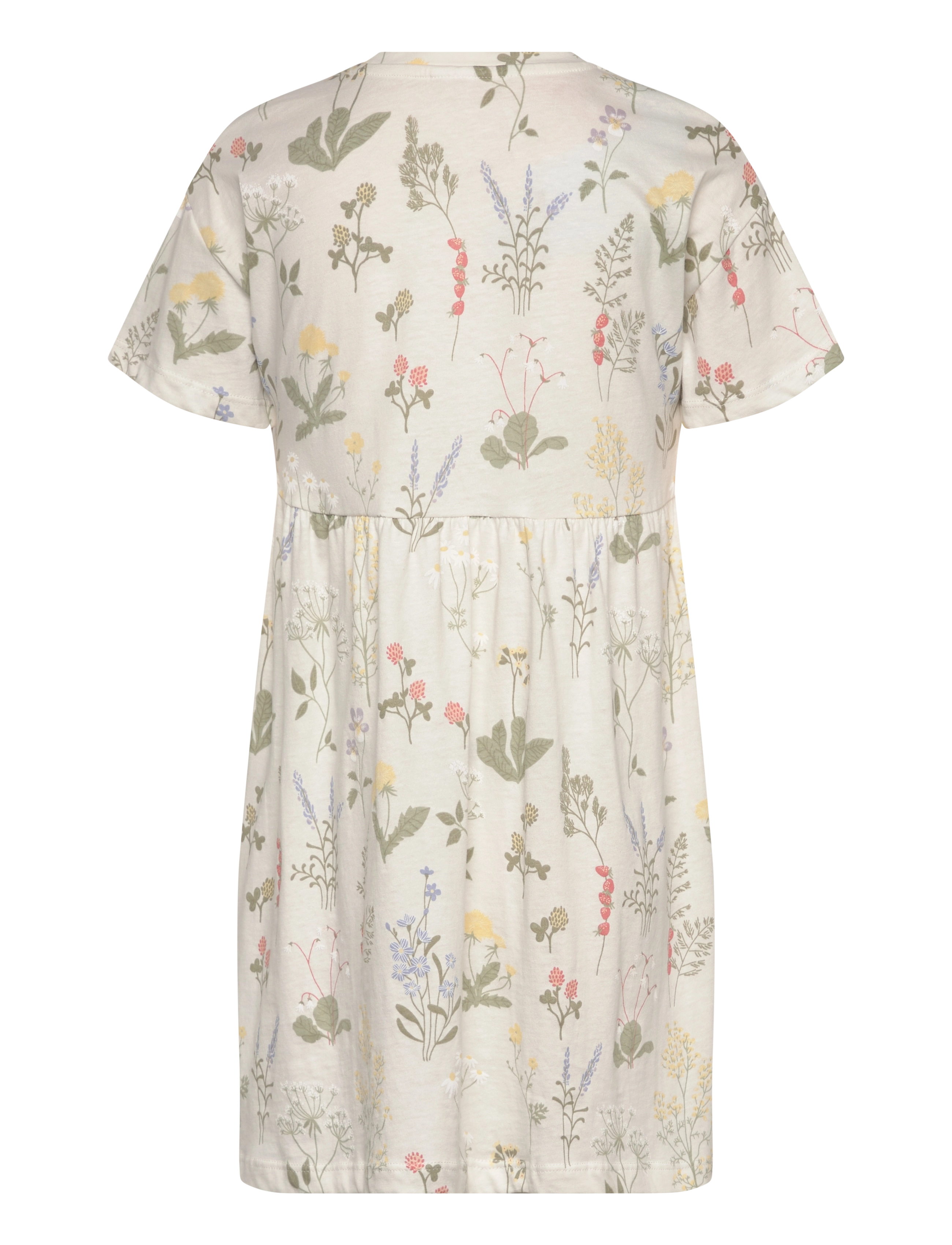 Lindex - Dress ss AOP meadow - light dusty white - 2