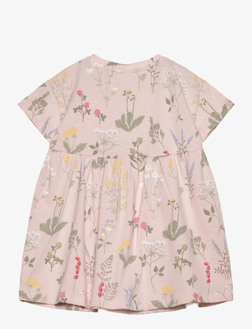 Lindex - Dress ss AOP meadow - kortärmade vardagsklänningar - light pink - 1