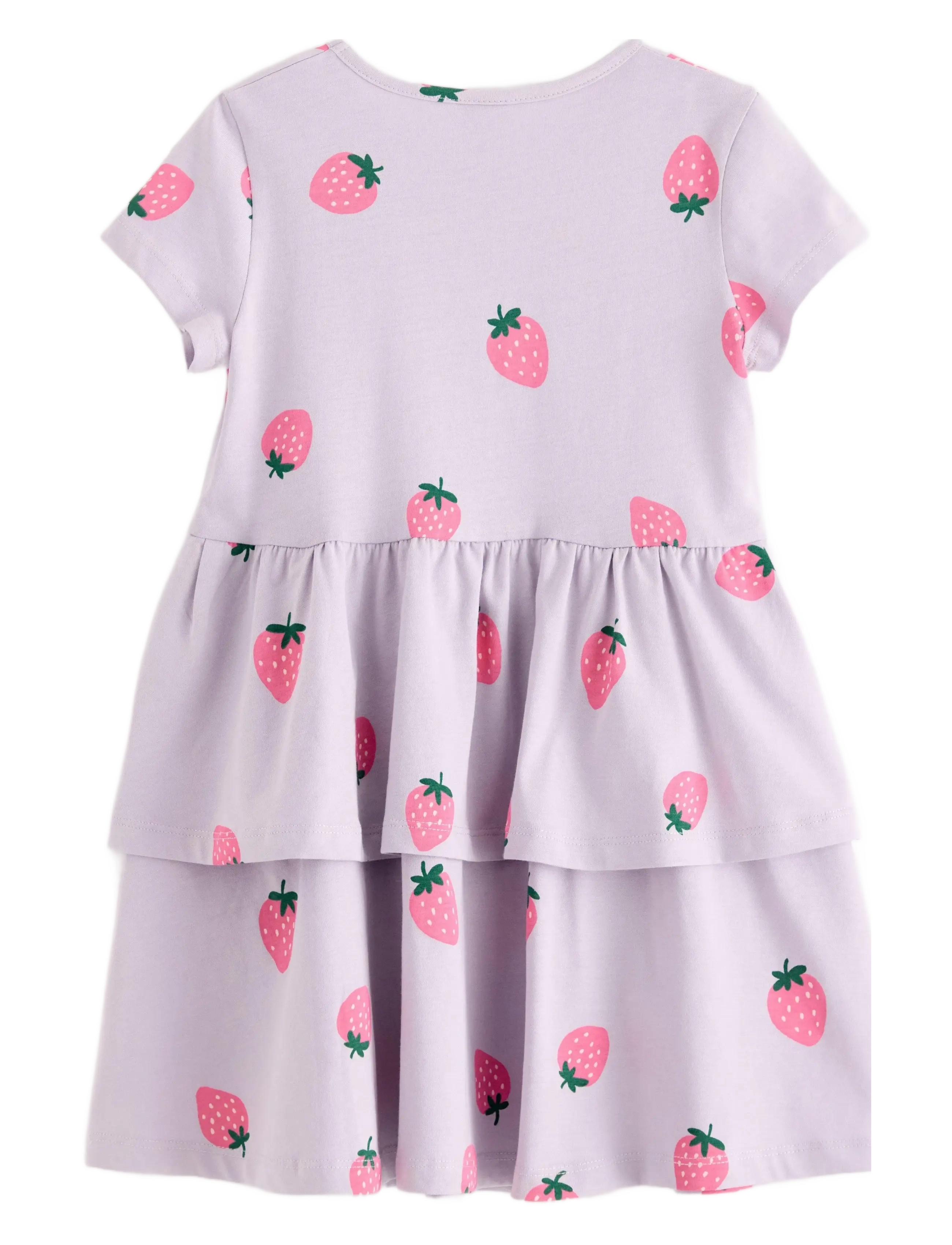 Lindex - Dress ss peplum AOP - light dusty lilac - 2