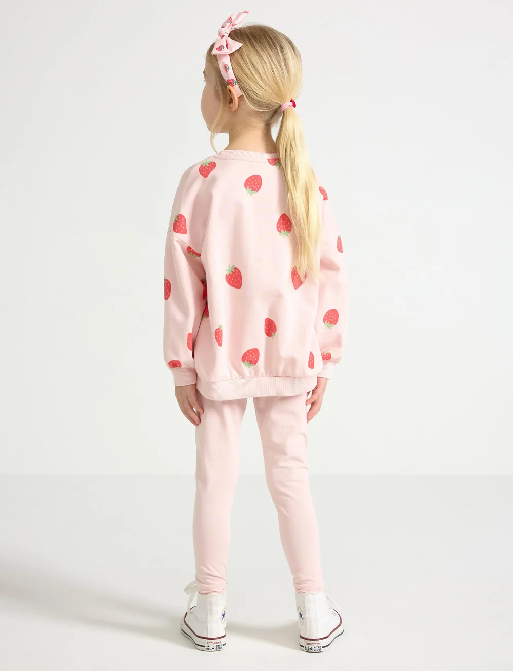 Lindex - Leggings kneepatch strawberrie - leggingsit - light dusty pink - 3