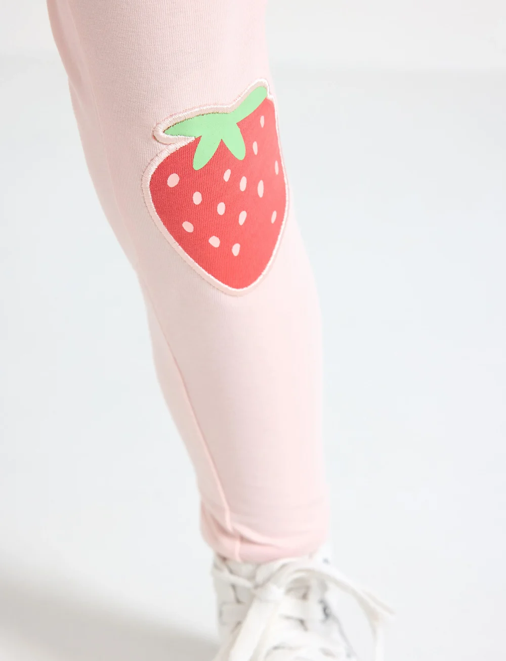 Lindex - Leggings kneepatch strawberrie - leggingsit - light dusty pink - 4