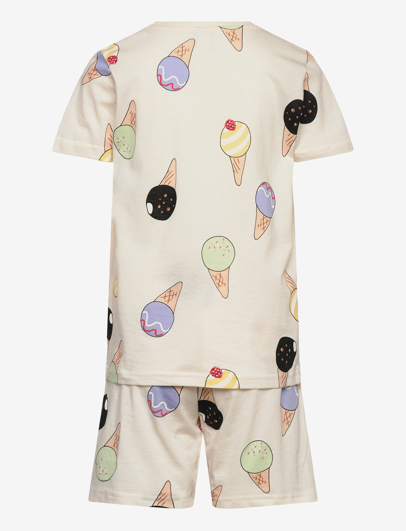 Lindex - Pyjama tee shorts set aop summ - sets - white - 2