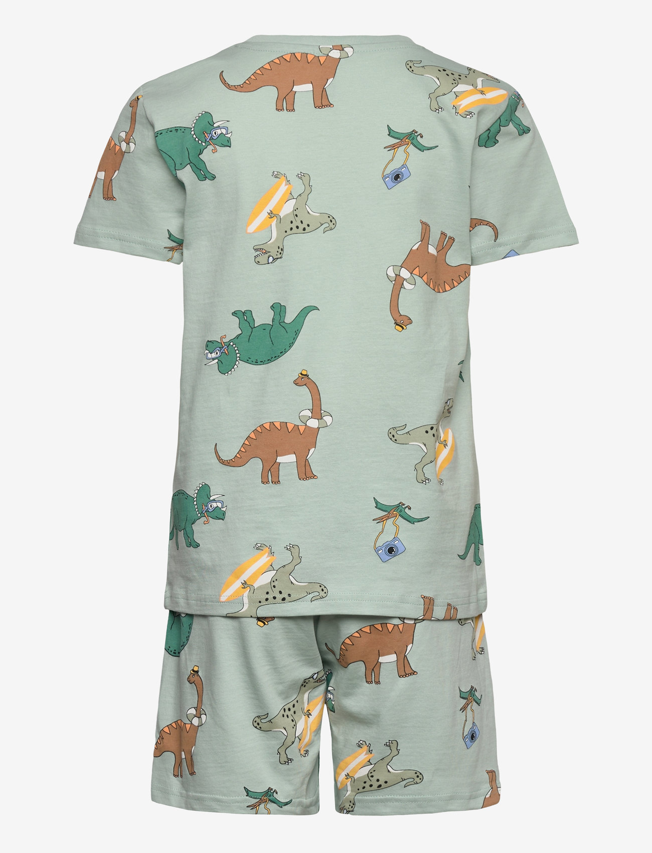 Lindex - Pyjama tee shorts Vehicle Boat - light dusty turquoise - 2