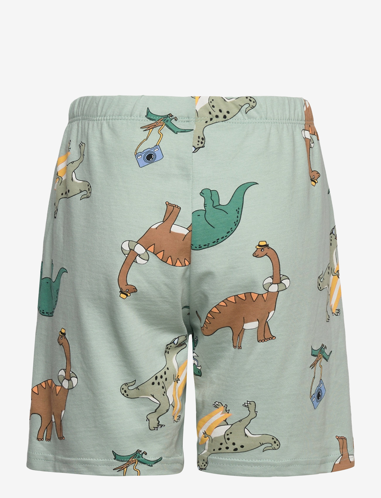 Lindex - Pyjama tee shorts Vehicle Boat - light dusty turquoise - 4