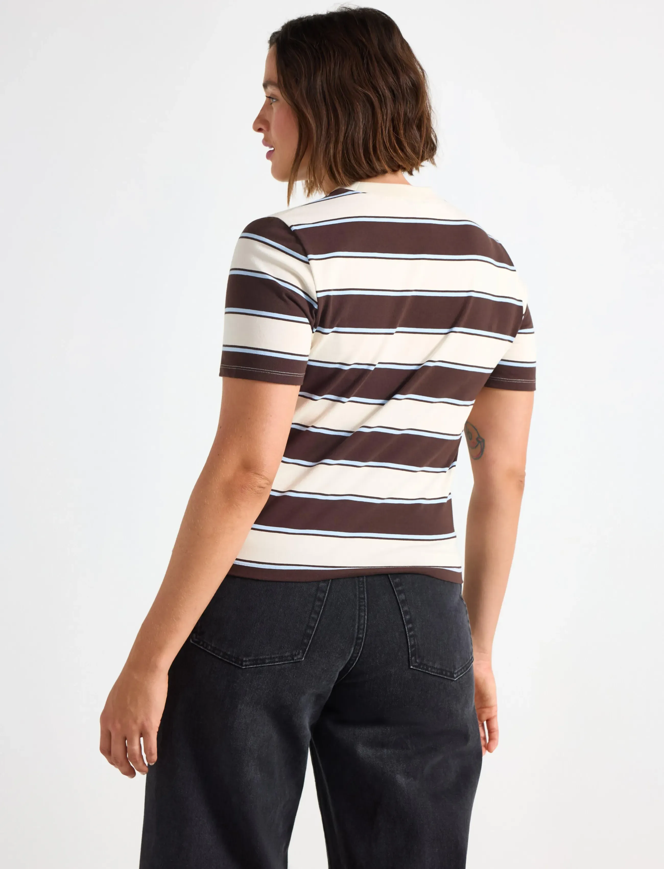 Lindex - T-shirt - t-shirts - dark brown - 3