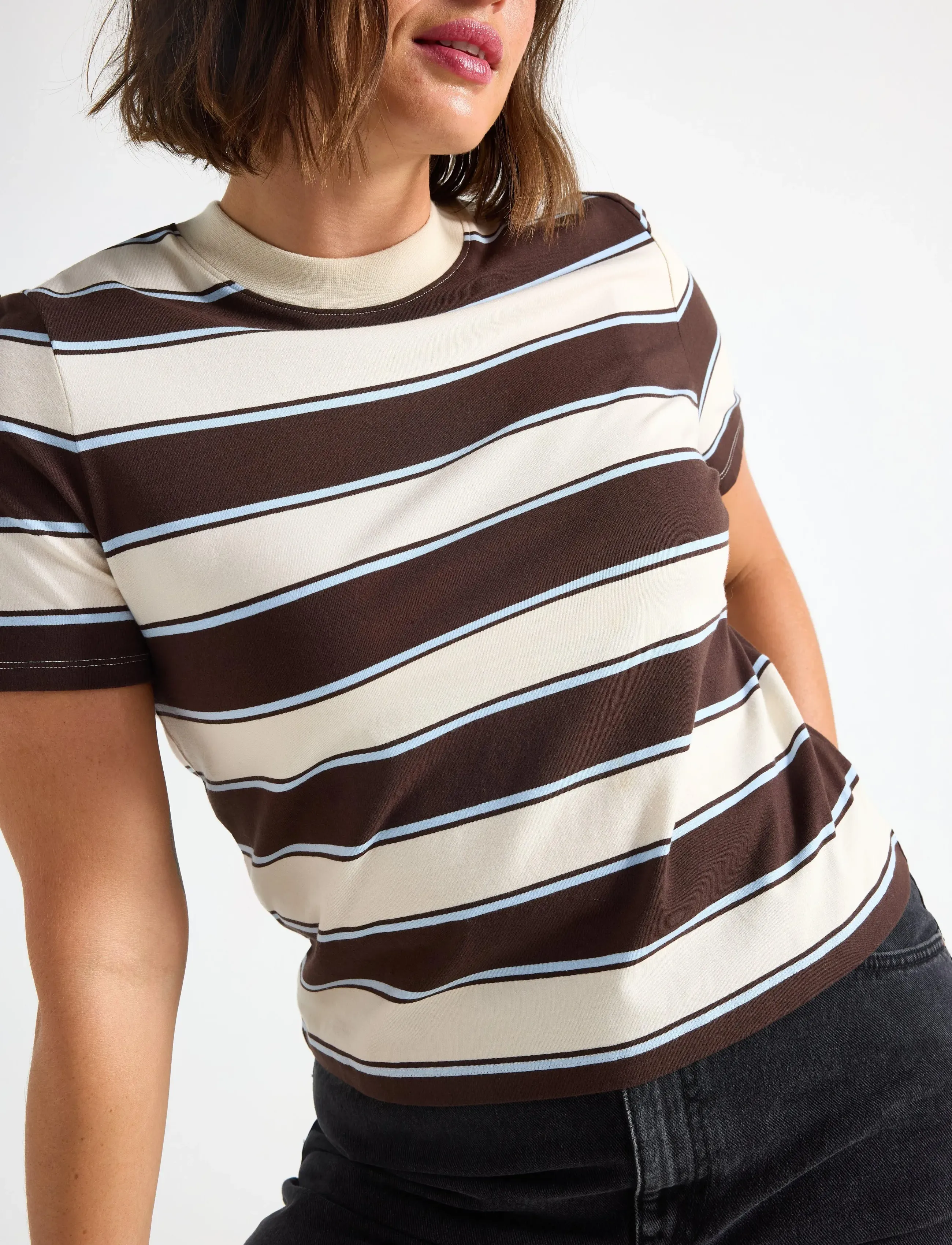 Lindex - T-shirt - t-shirts - dark brown - 4
