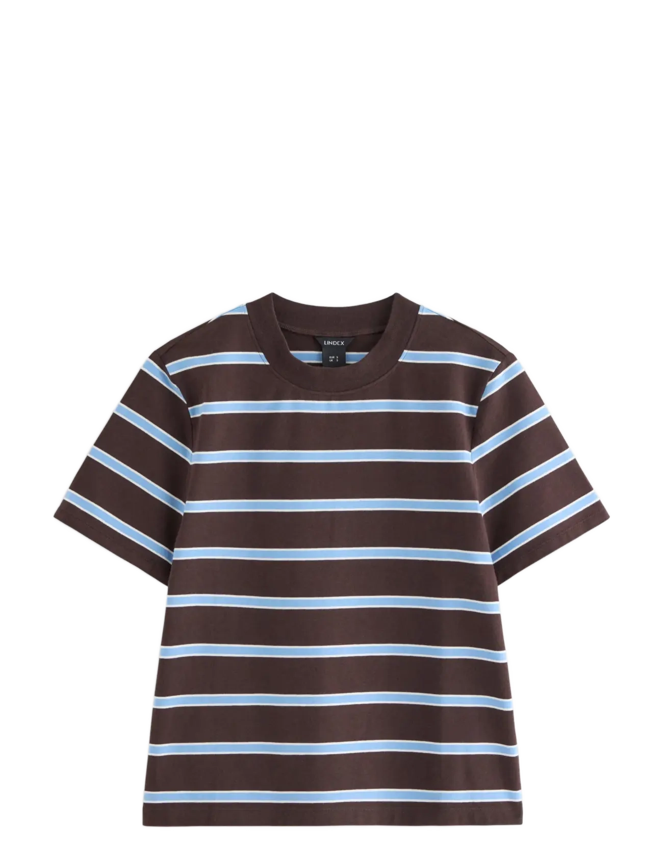 Lindex T-shirt - Tøj - LIGHT BLUE / brown