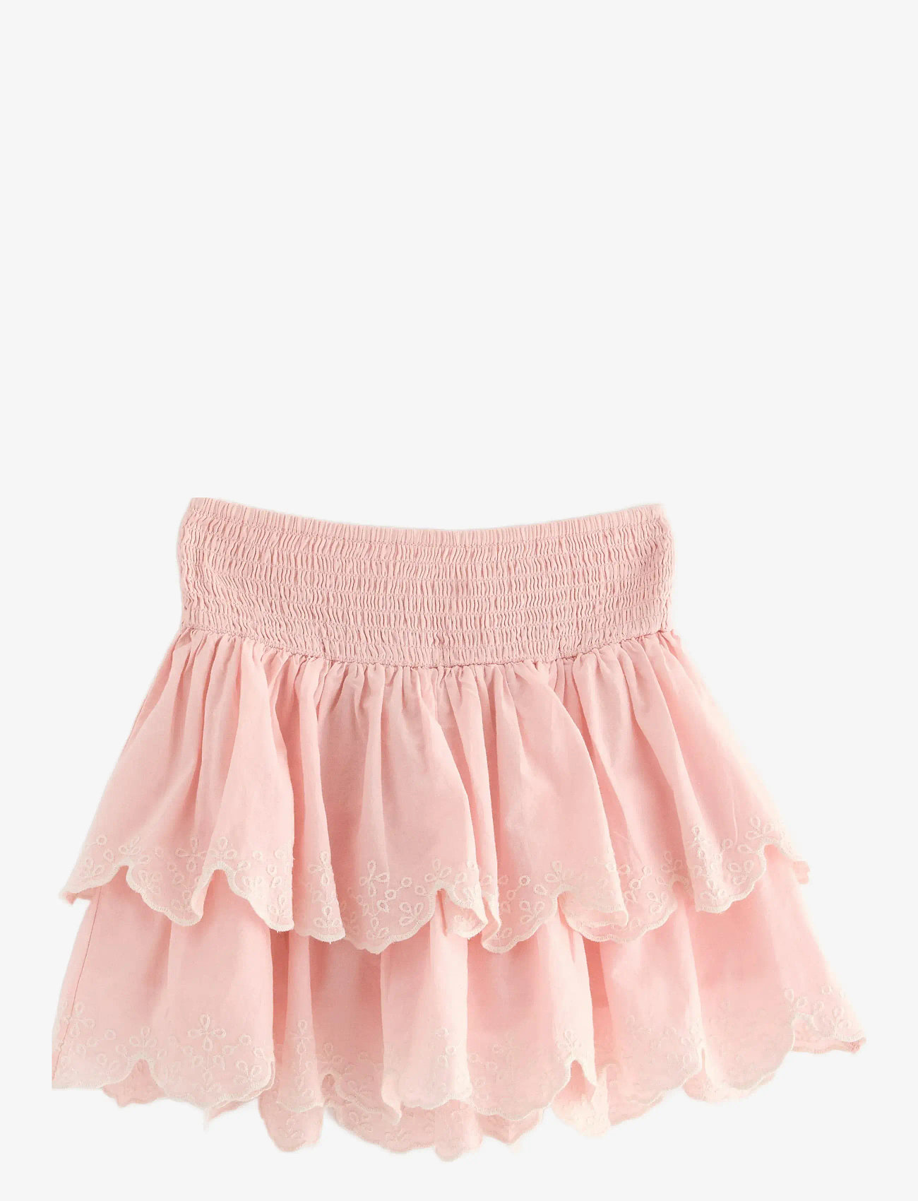 Lindex - Skirt flounces and smock embr - trumpi sijonai - light dusty pink - 1