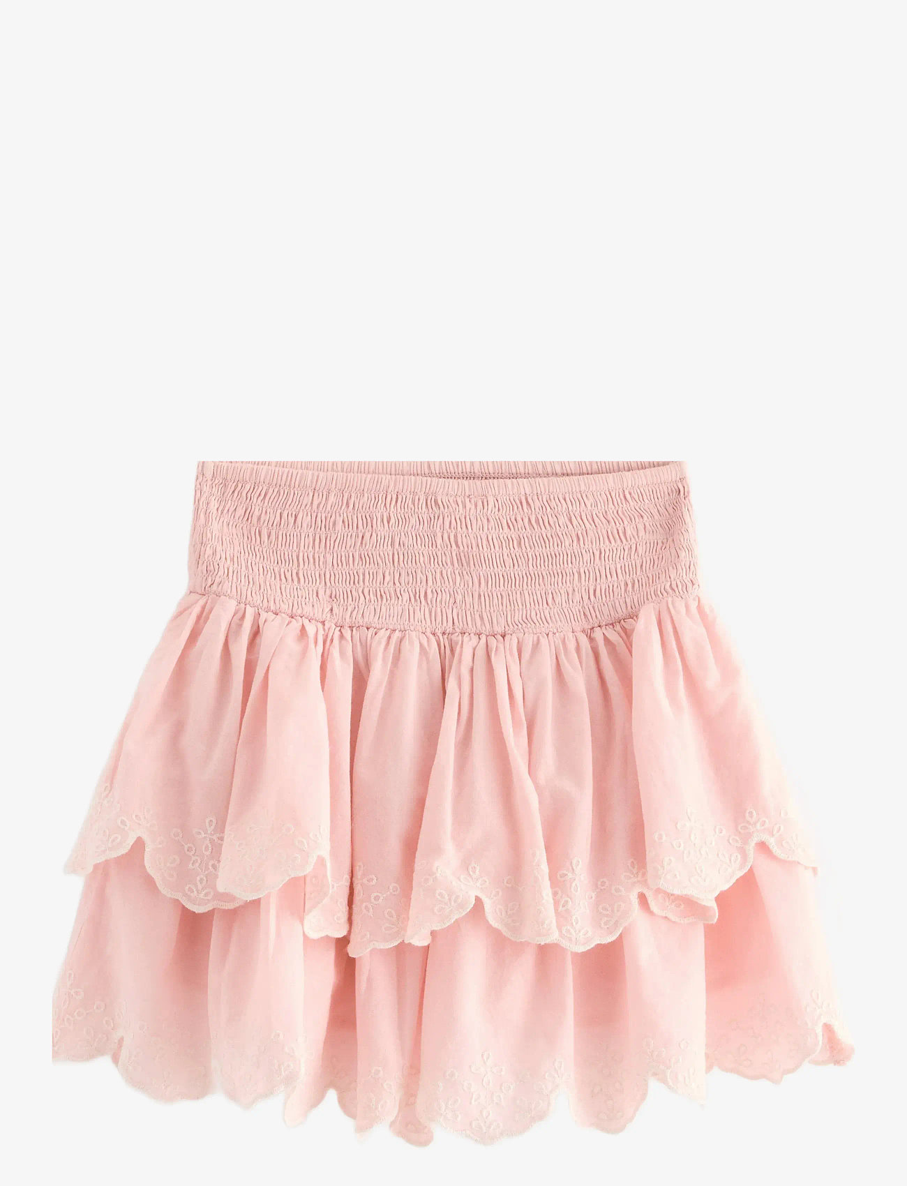 Lindex - Skirt flounces and smock embr - trumpi sijonai - light dusty pink - 2