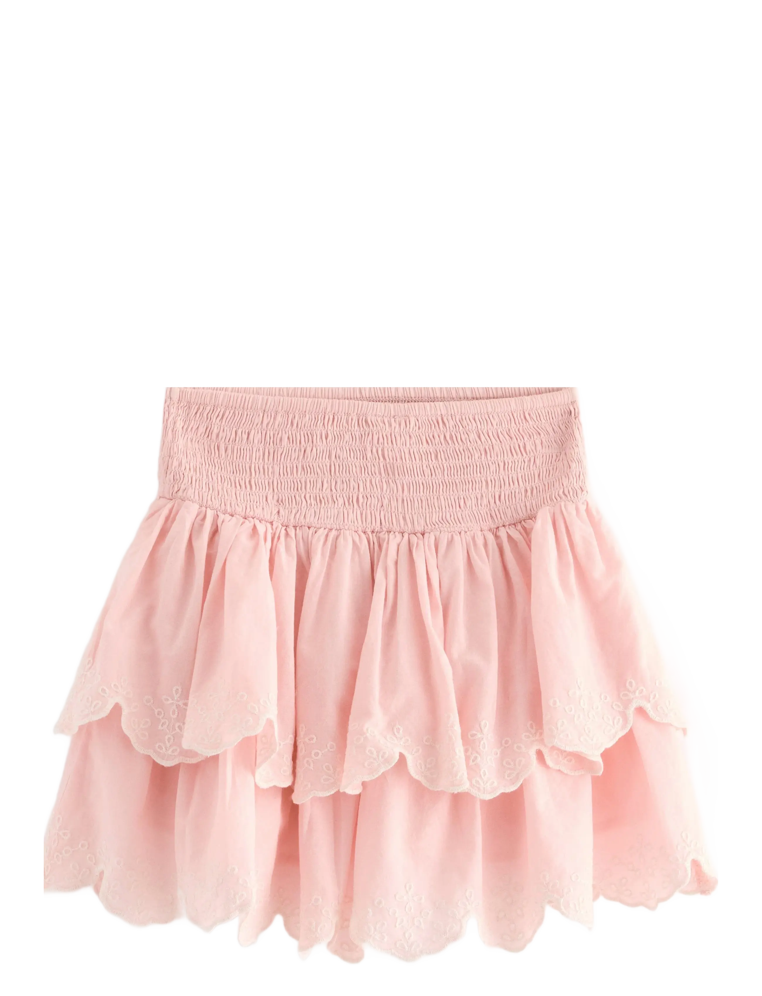 Lindex - Skirt flounces and smock embr - miniseelikud - light dusty pink - 2