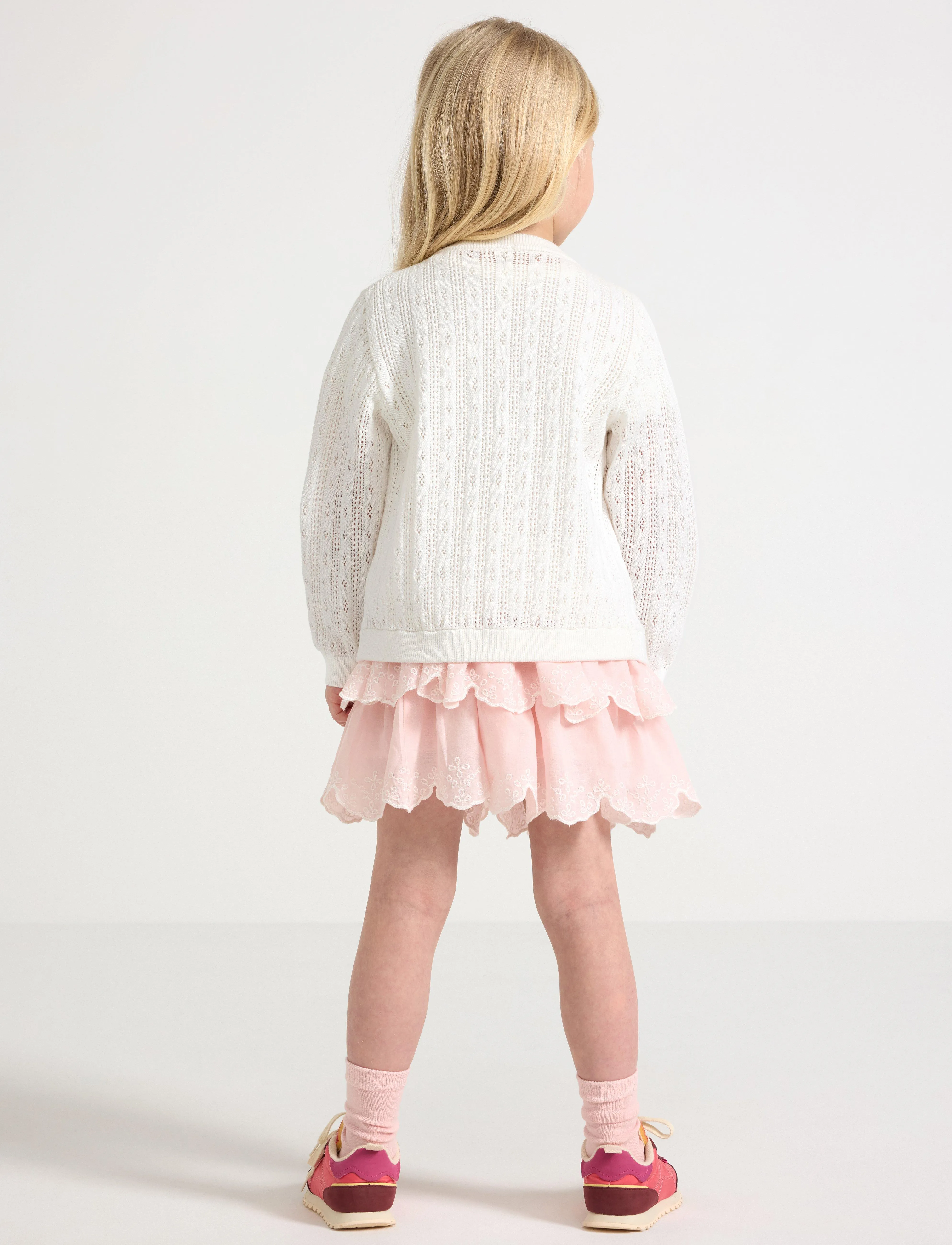 Lindex - Skirt flounces and smock embr - miniseelikud - light dusty pink - 3