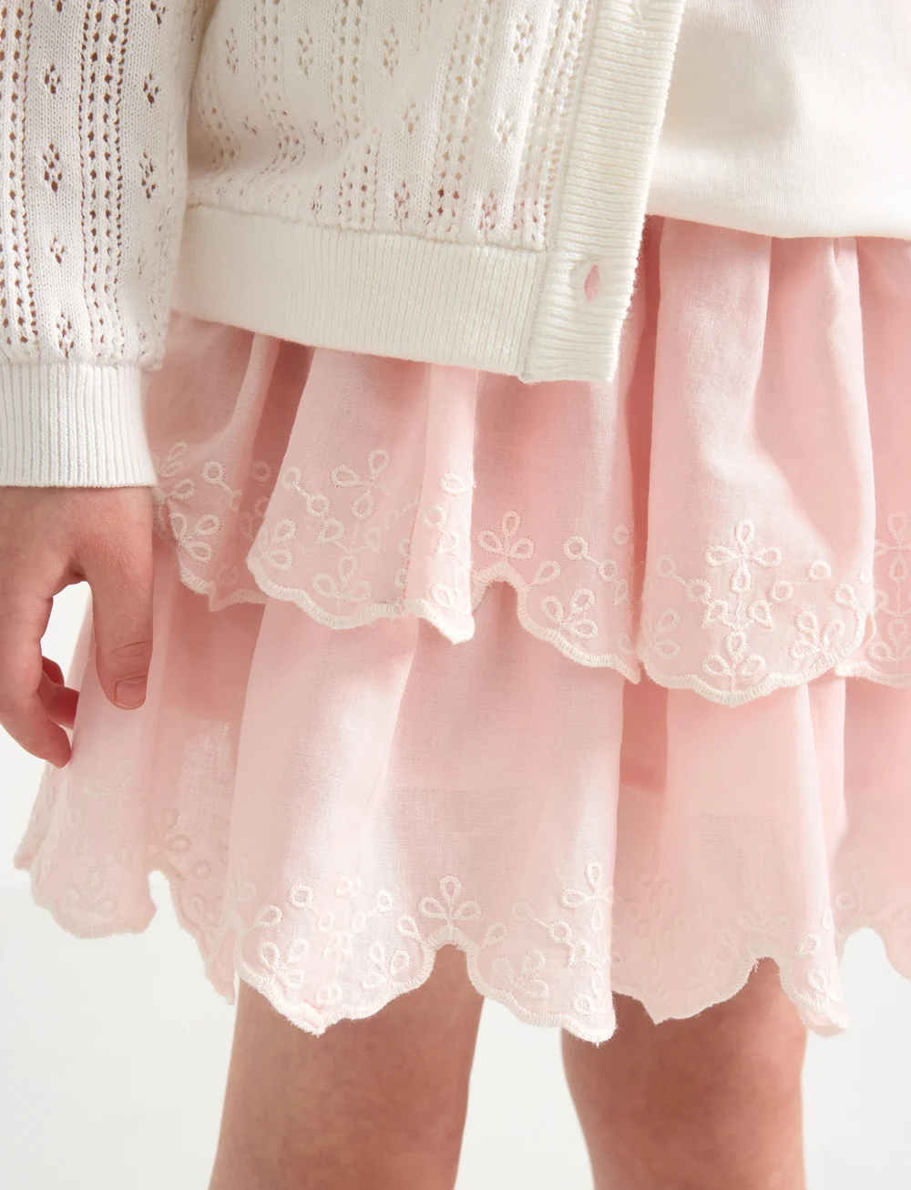 Lindex - Skirt flounces and smock embr - kurze röcke - light dusty pink - 4