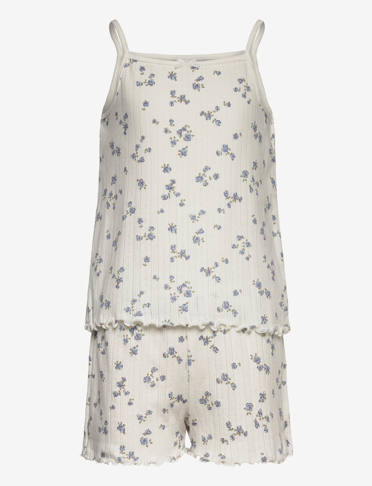 Lindex - Pajama Pointelle SS - pyjamasset - light dusty white - 0